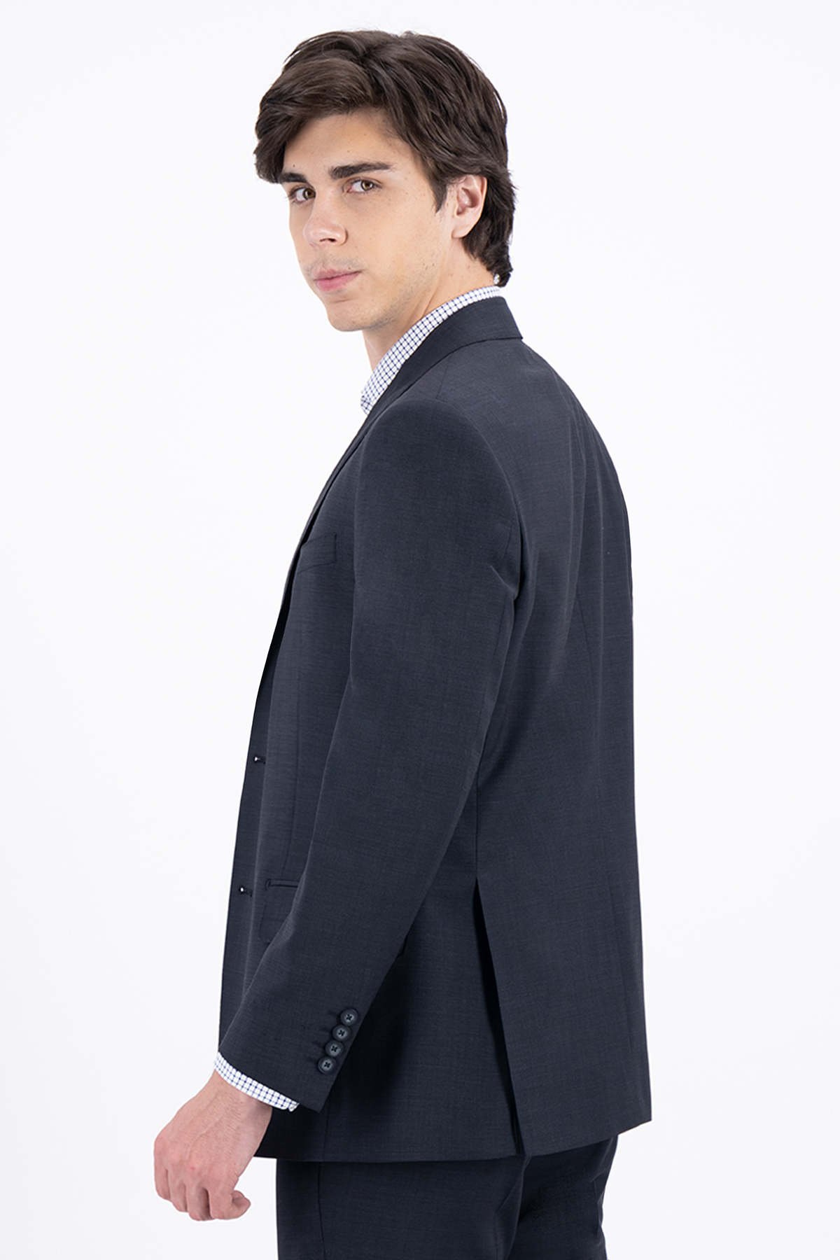 TRAJE GRIS OXFORD CONTEMPORARY FIT LAMBERTI image number 2
