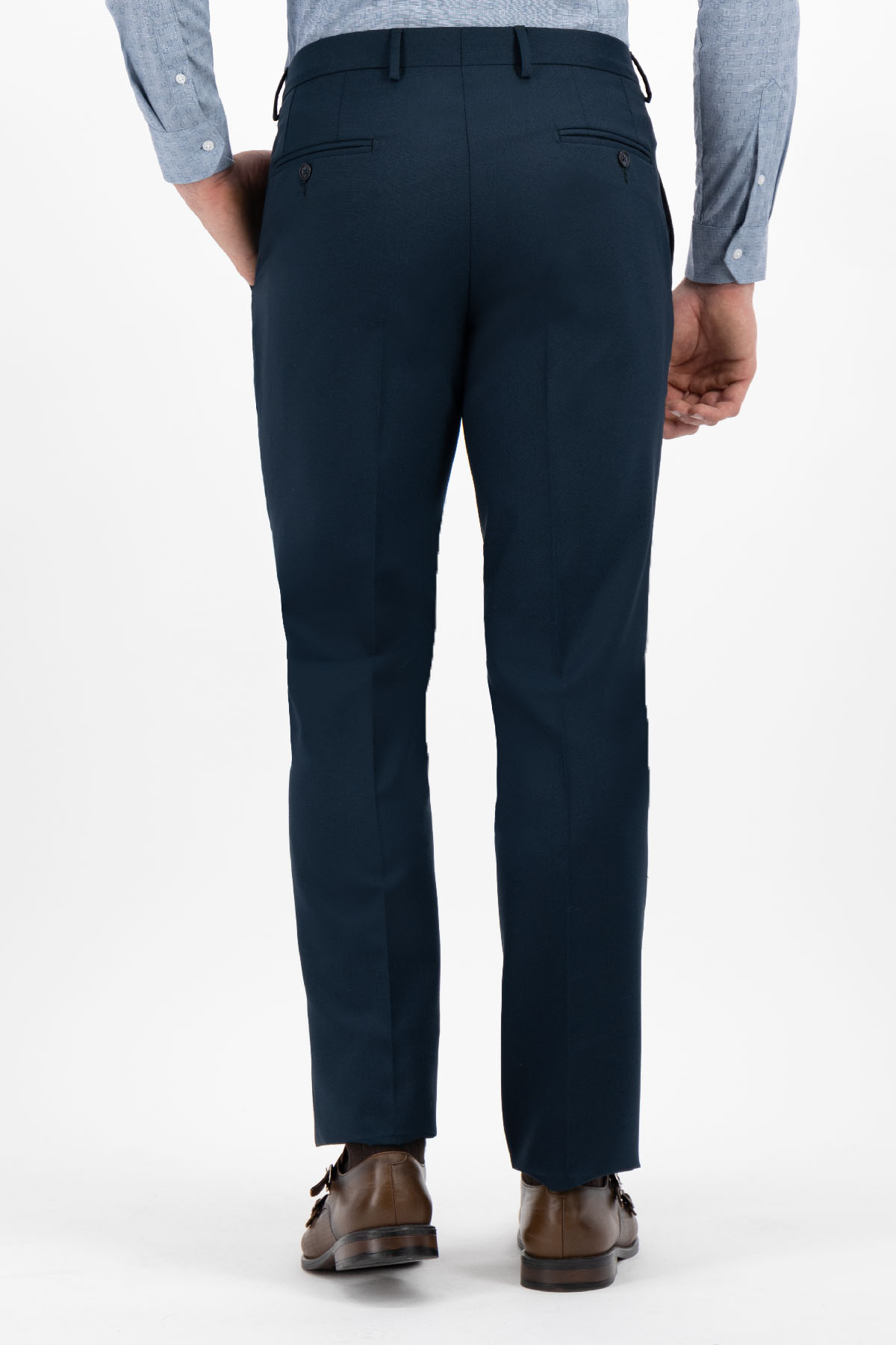 PANTALÓN VESTIR VERDE MILITAR MODERN FIT LAMBERTI image number 2