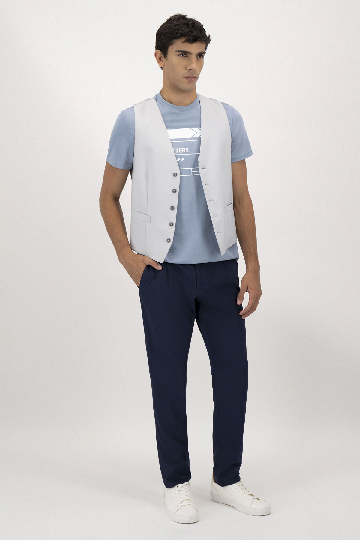 Chaleco Formal Bamboo Fiber Slim Fit Lmental image number 3