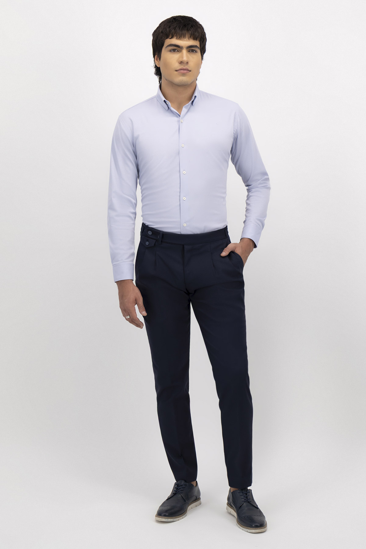 Pantalón Formal Fresco Di Lana Slim Fit Lamberti image number 2