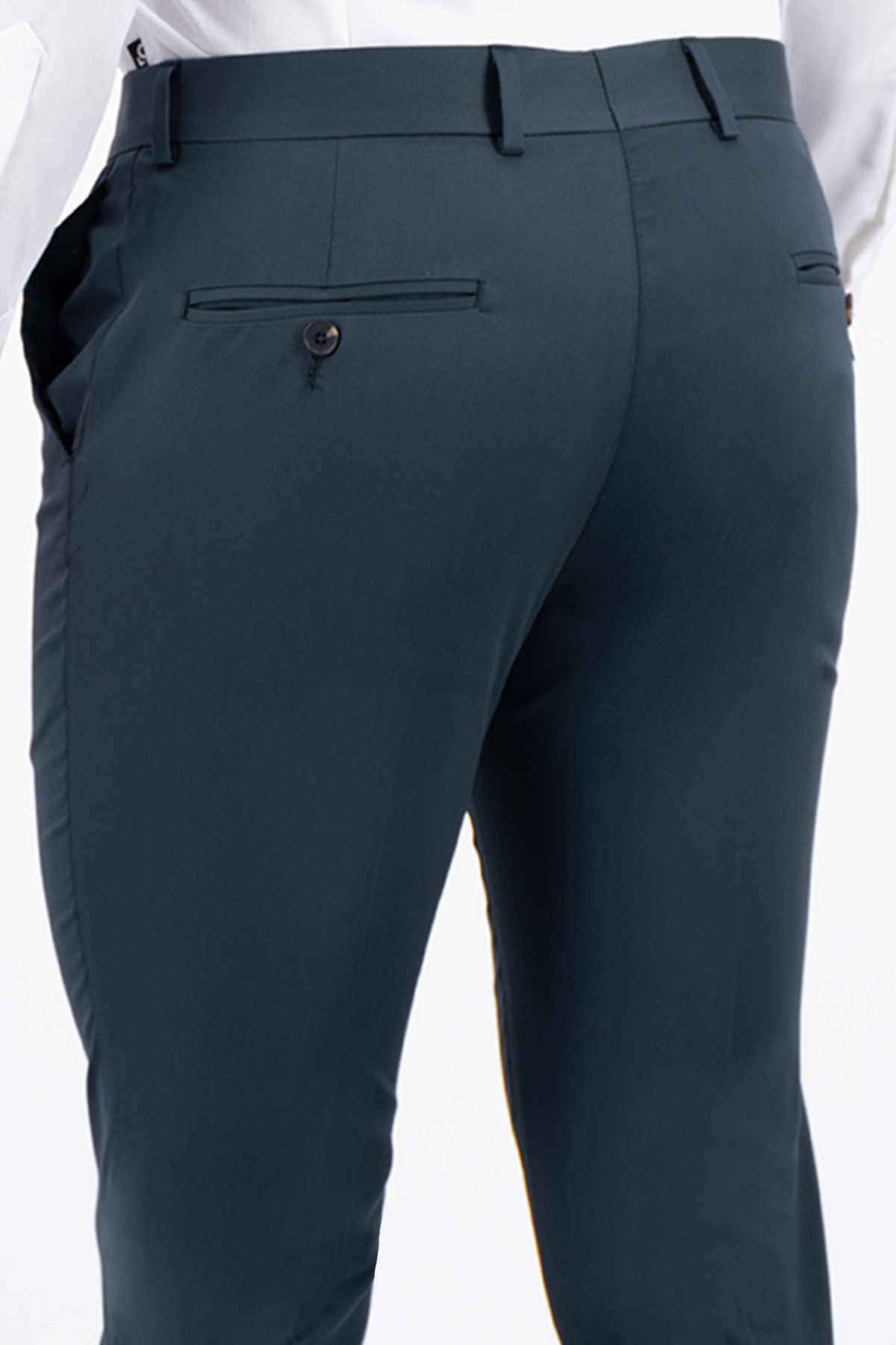 PANTALON VESTIR VERDE OBSCURO SKINNY FIT LMENTAL image number 3