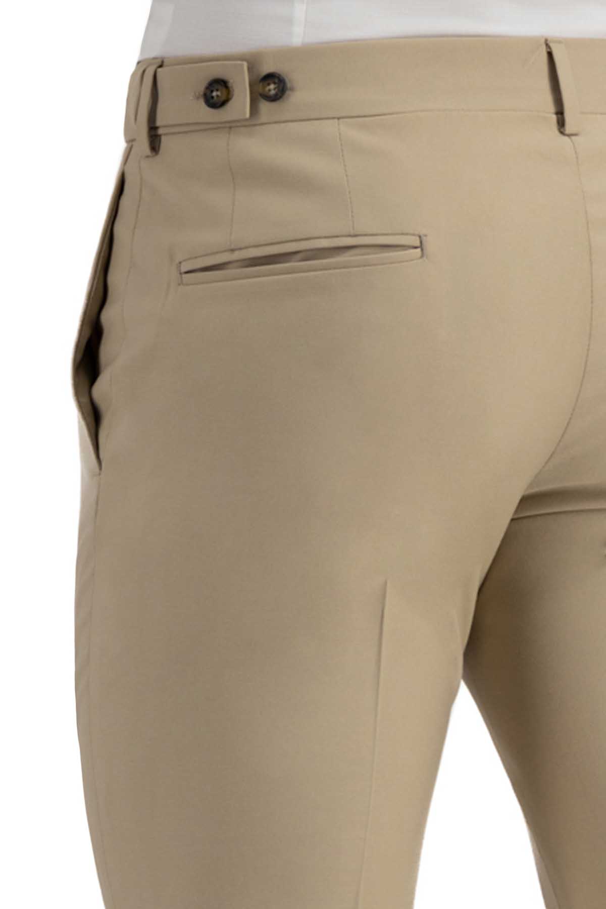 PANTALÓN VESTIR BEIGE SLIM FIT LMENTAL image number 3