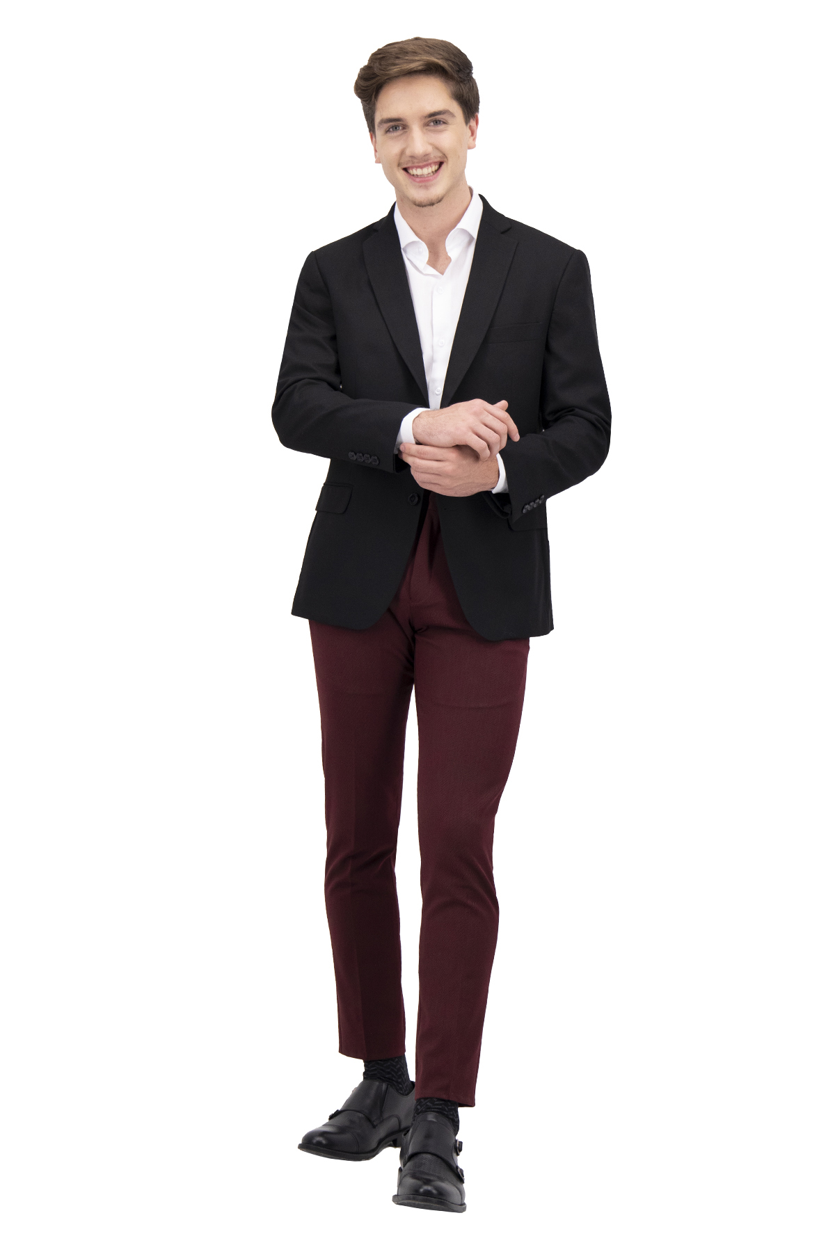 SACO SEPARATE NEGRO SLIM FIT LMENTAL image number 4