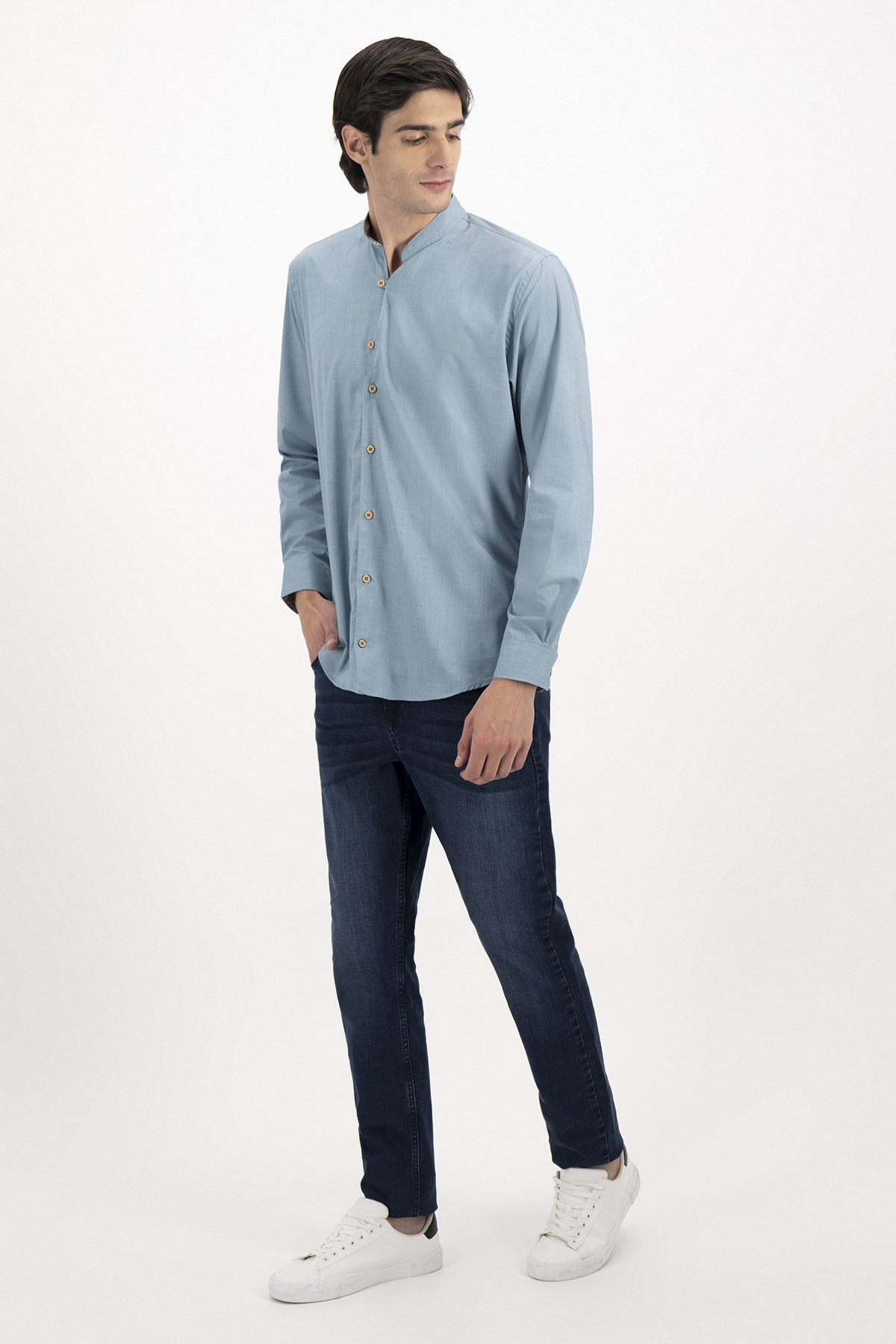 CAMISA CASUAL TLAOLLI SLIM FIT MENS FASHION image number 3