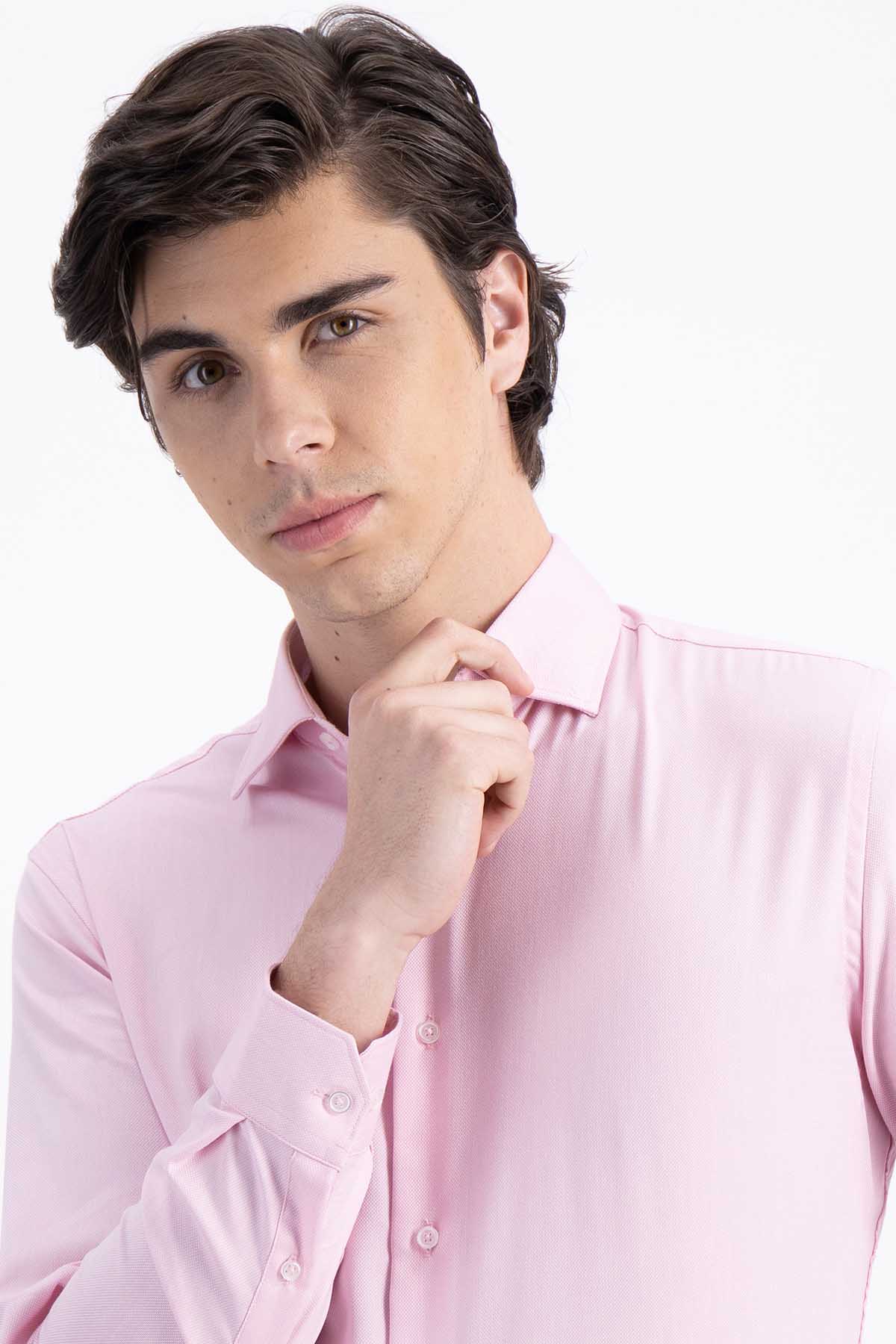 CAMISA VESTIR ROSA SLIM FIT LMENTAL image number 2
