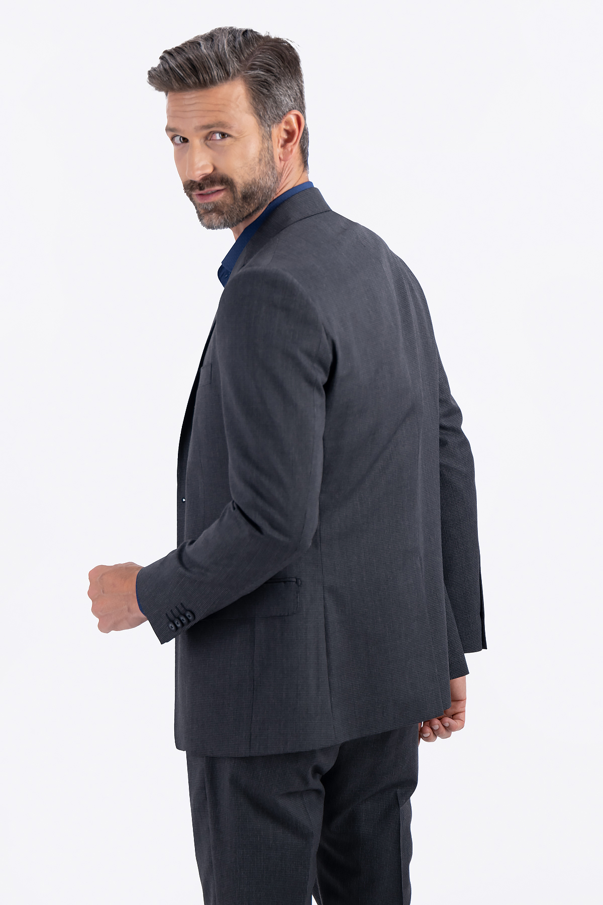 TRAJE GRIS OXFORD SLIM FIT LAMBERTI image number 1