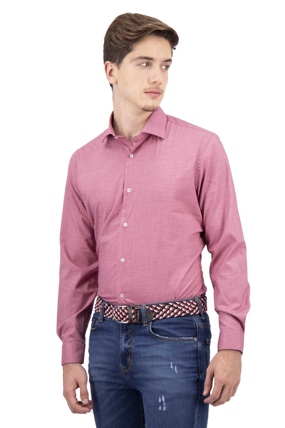 CAMISA VESTIR ROJO SLIM FIT LMENTAL image number 0