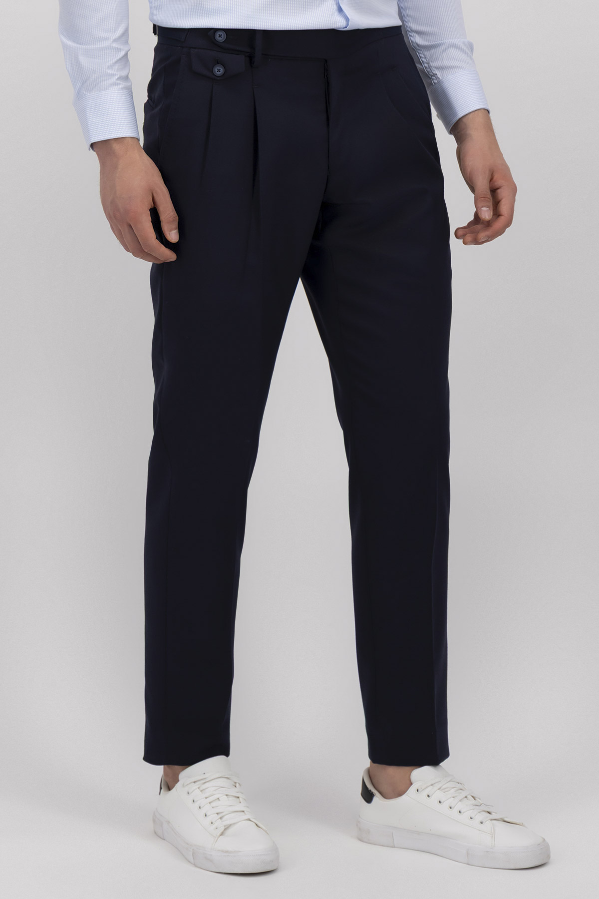 Pantalón Fresco Di Lana Slim