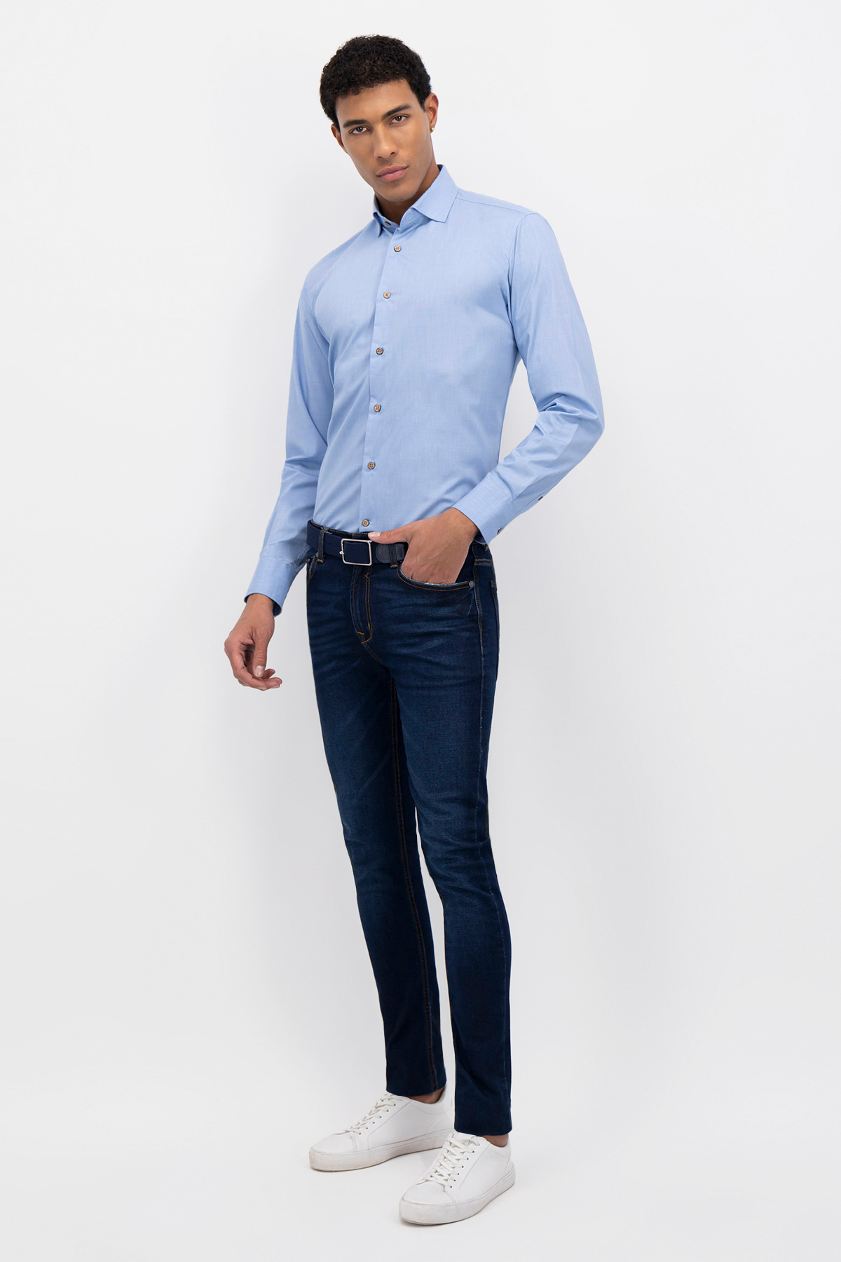 CAMISA FORMAL TLAOLLI SLIM FIT MENS FASHION image number 2