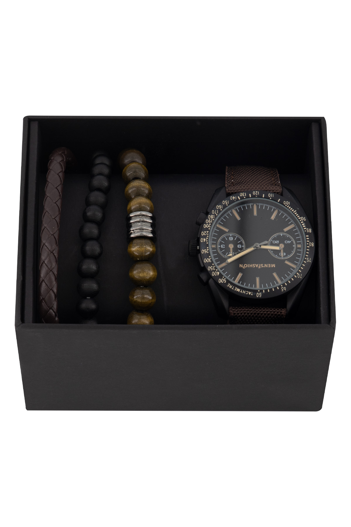 KIT RELOJ COLOR CAFÉ MENS FASHION image number 1
