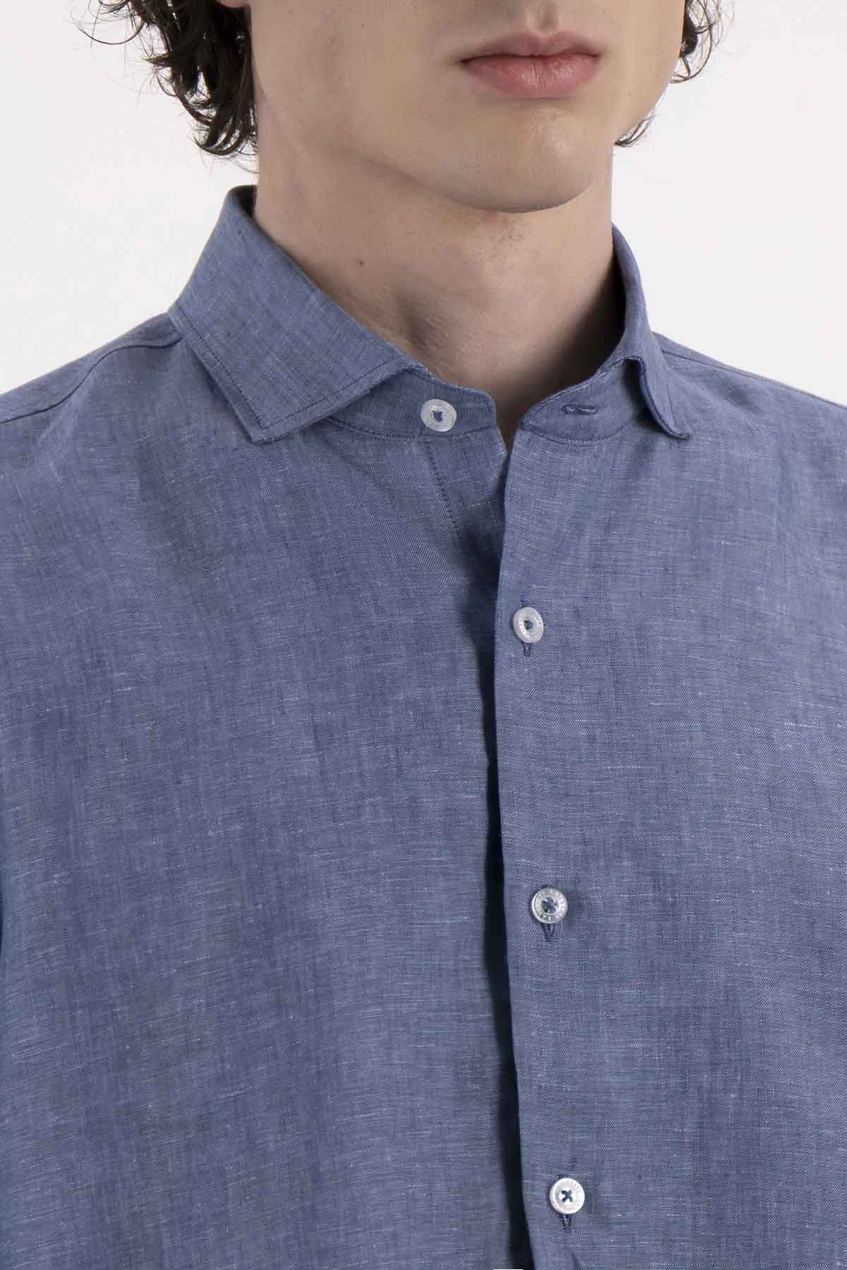 Camisa casual lino contemporary fit Lamberti image number 2