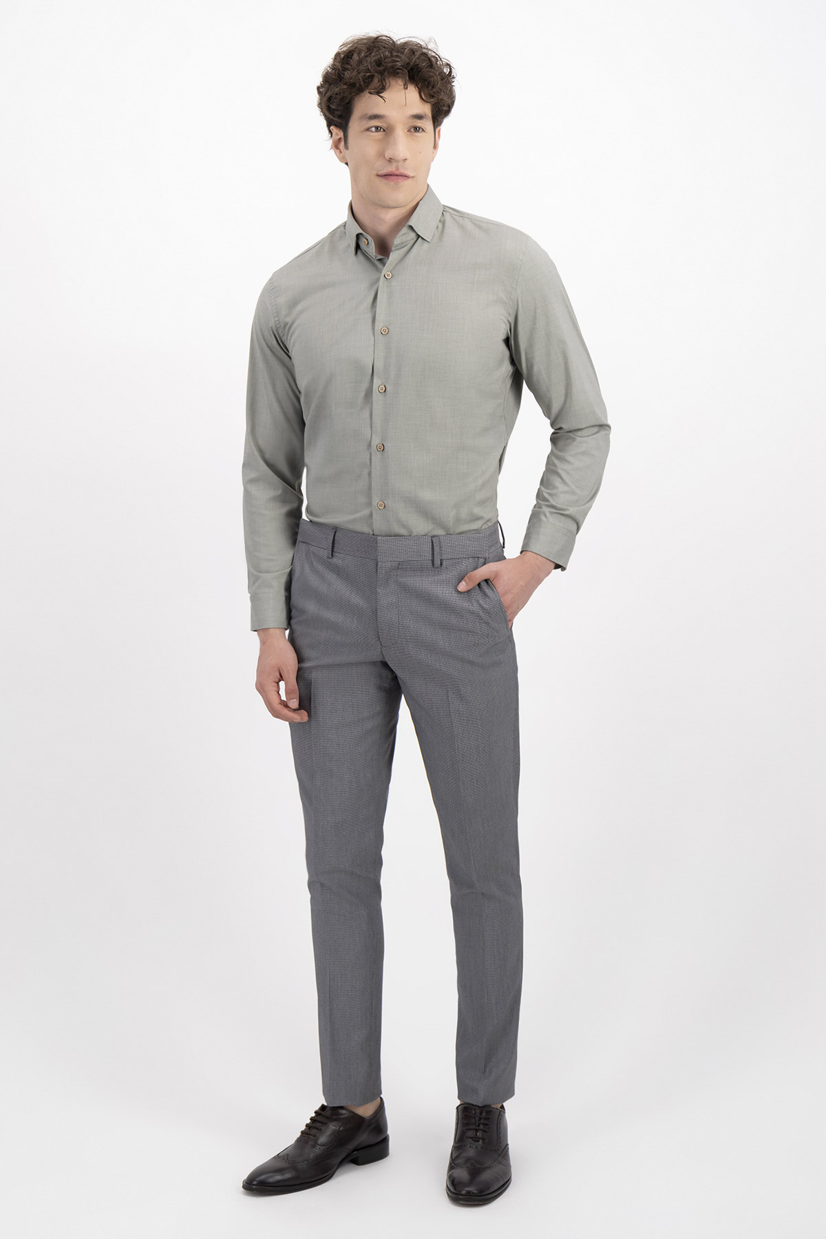 CAMISA CASUAL TLAOLLI SLIM FIT MENS FASHION image number 3