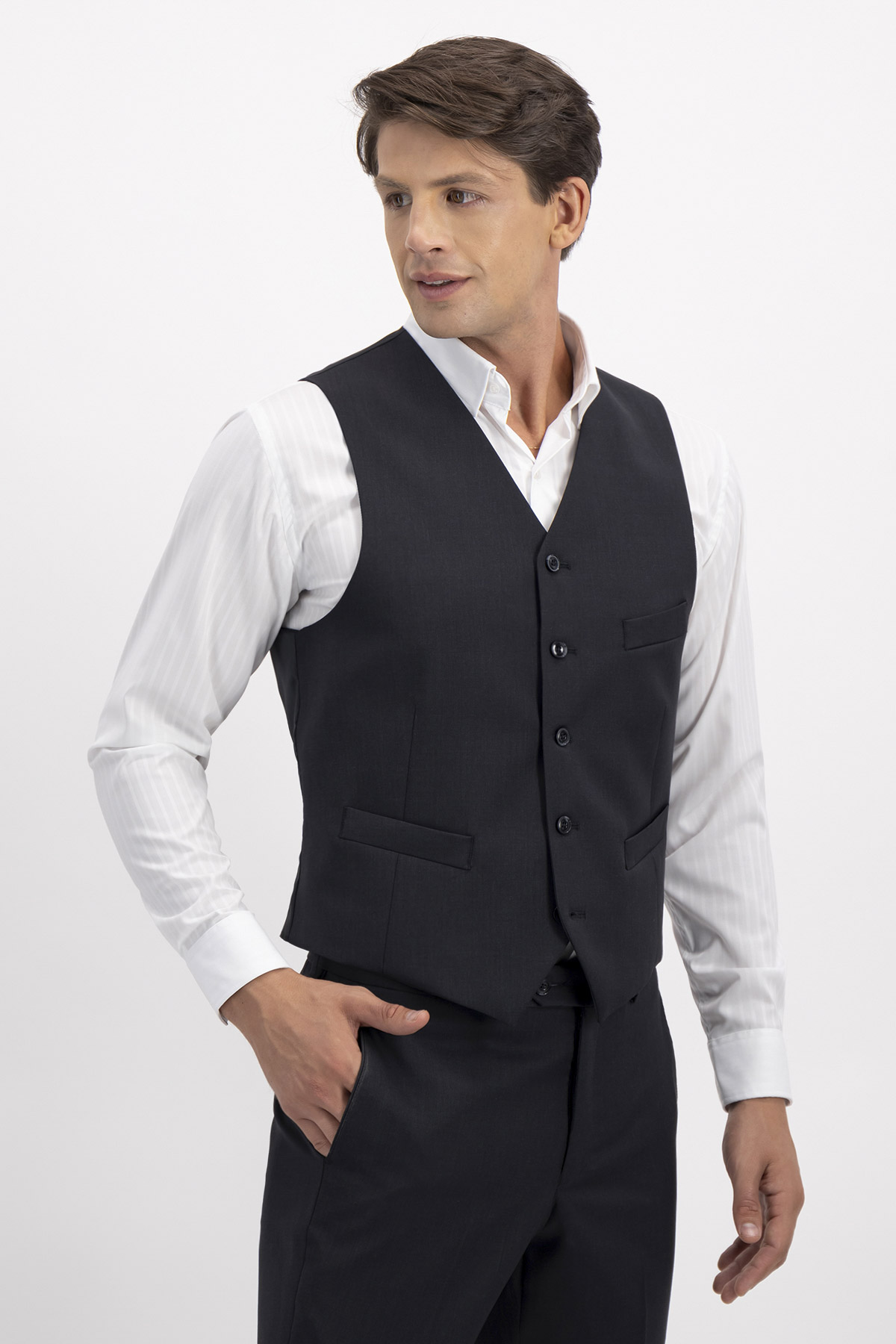 TRAJE TRÍO FRESCO DI LANA CONTEMPORARY FIT LAMBERTI image number 3