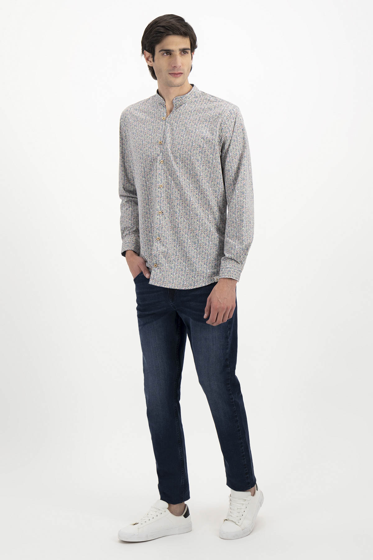 CAMISA CASUAL TLAOLLI SLIM FIT MENS FASHION image number 3