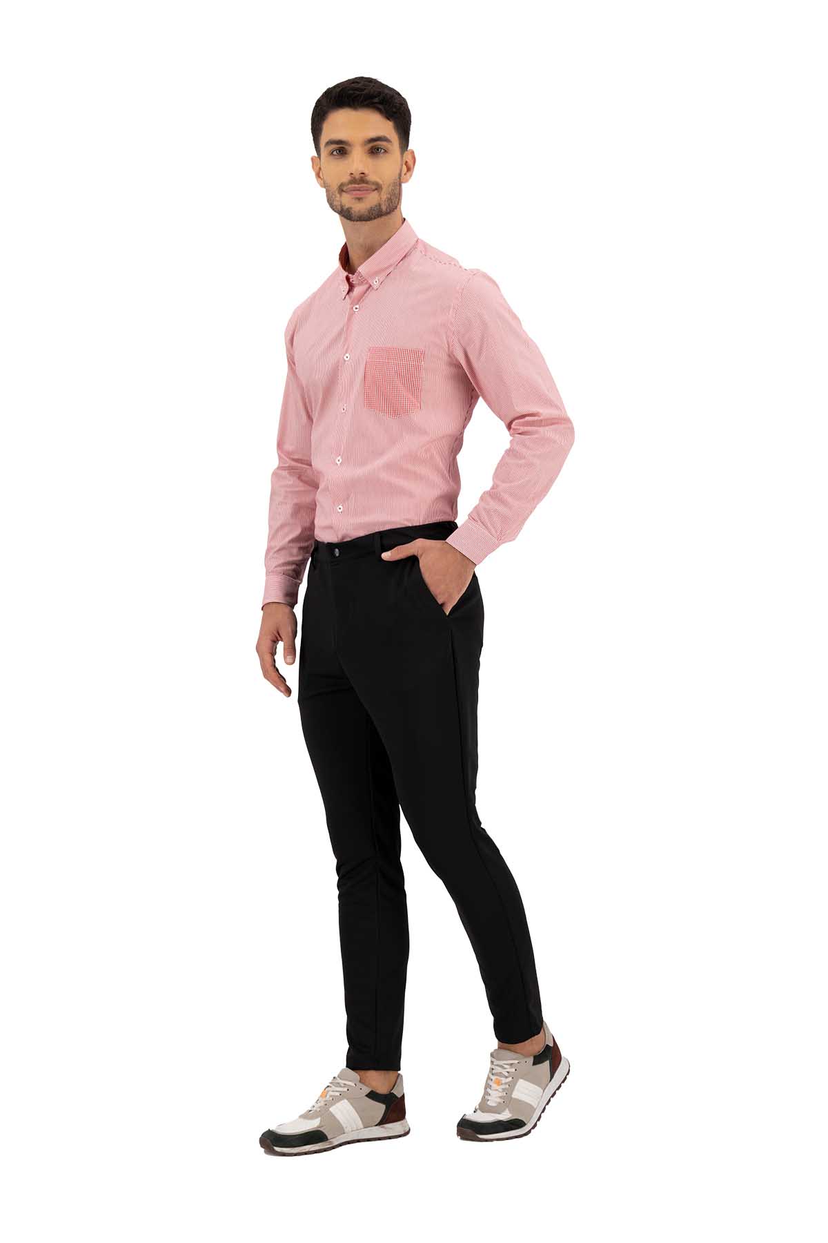 CAMISA CASUAL ROJA SLIM FIT LMENTAL image number 4