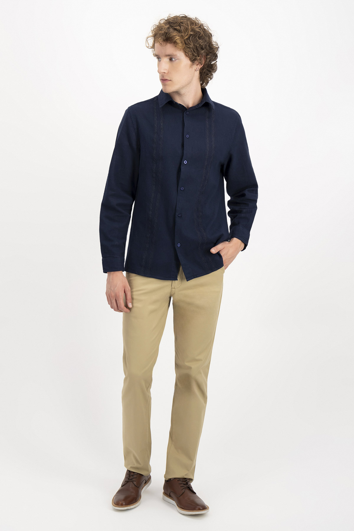 GUAYABERA CASUAL CONTEMPORARY FIT GUAYAHABANA image number 3