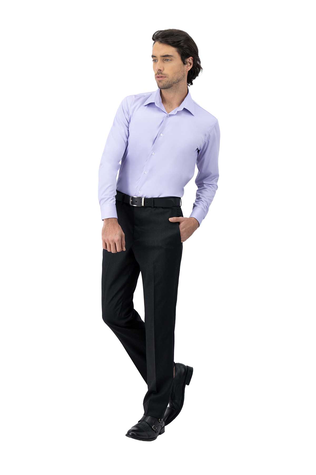 PANTALON VESTIR GRIS OXFORD LAMBERTI image number 3