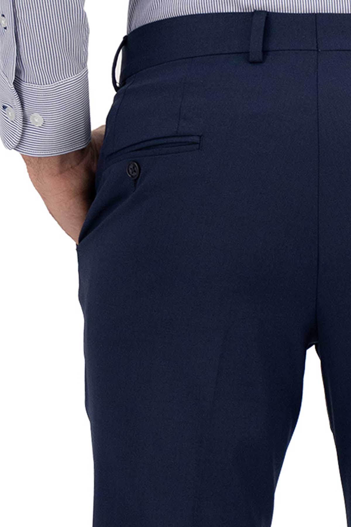 PANTALÓN VESTIR AZUL NAVY MODERN FIT SONNETI UO image number 4