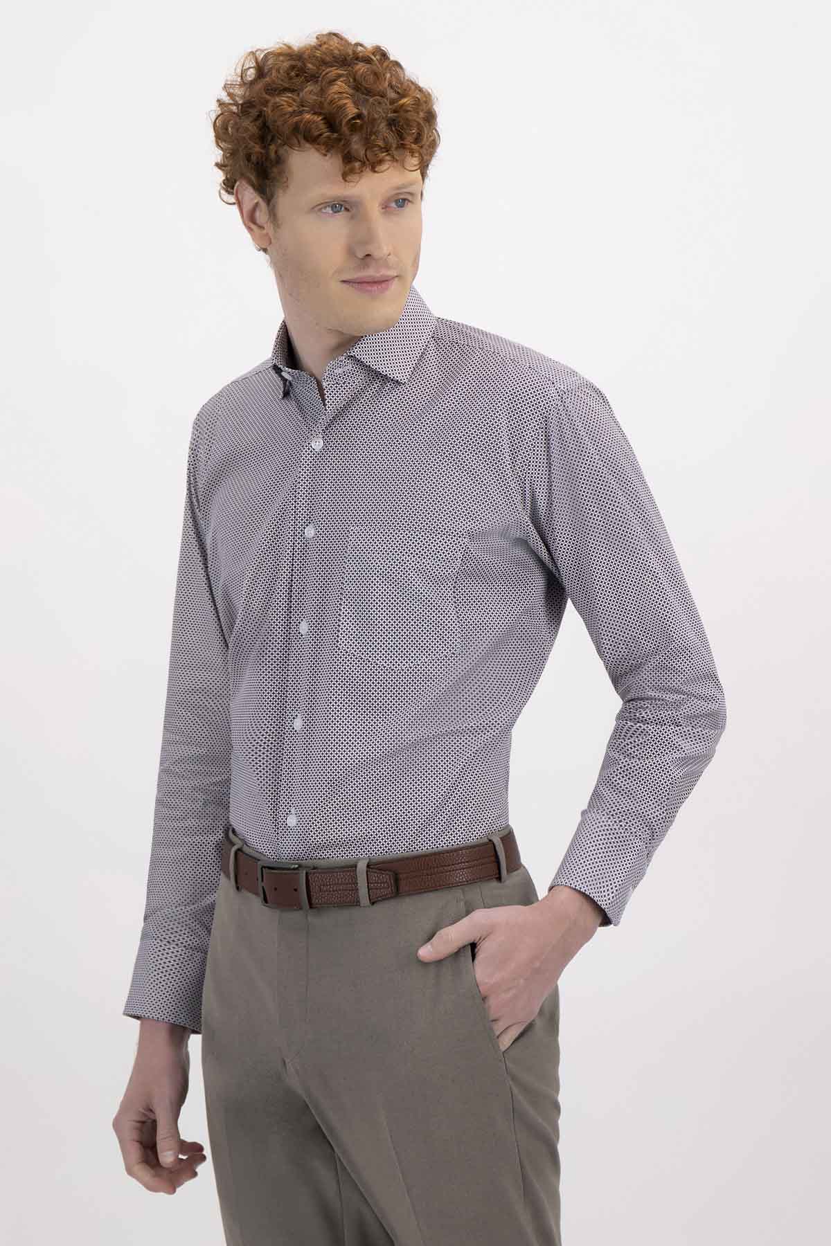 CAMISA FORMAL TENCEL EASY DRY CONTEMPORARY FIT LAMBERTI