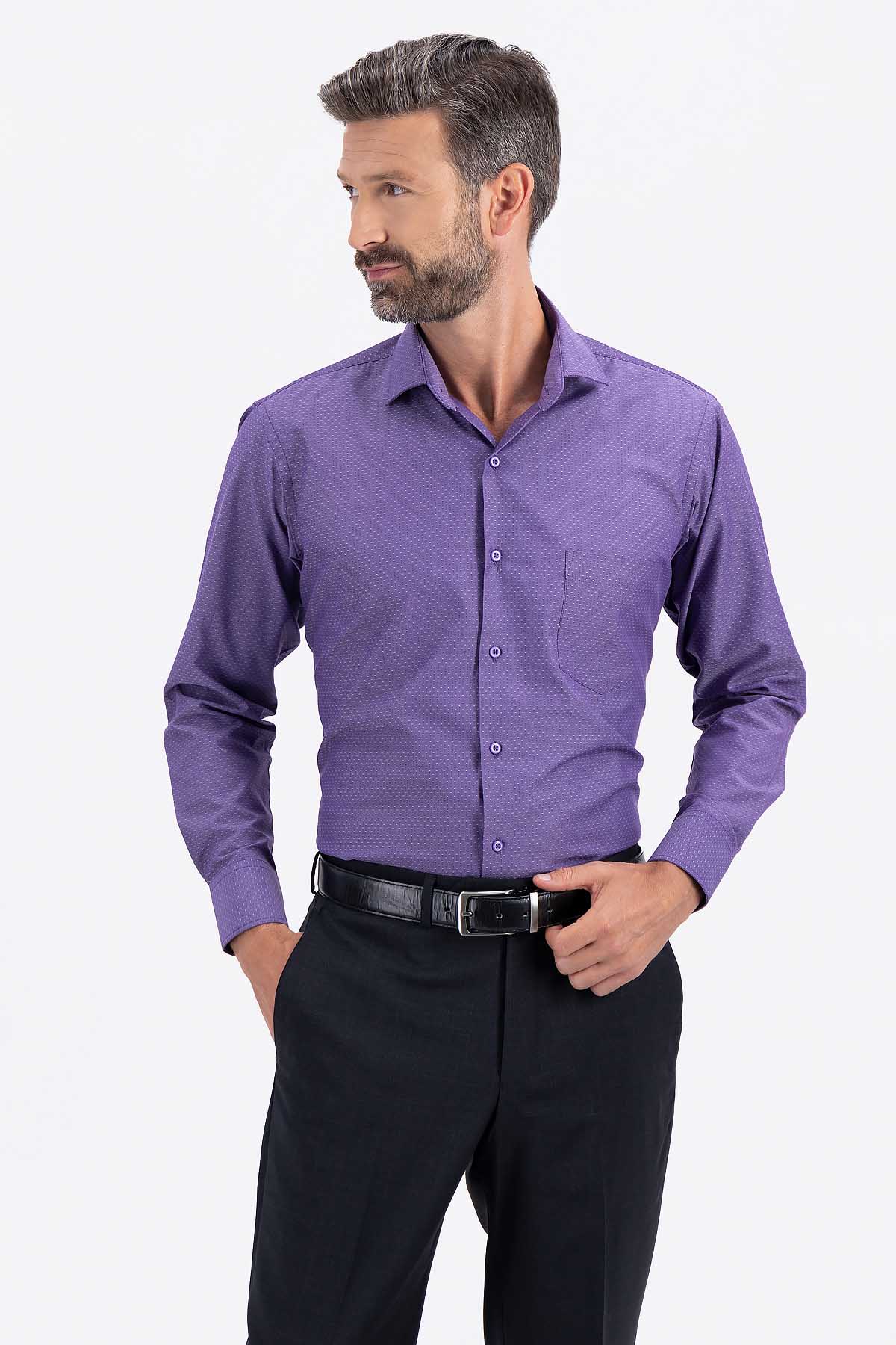CAMISA VESTIR LILA CONTEMPORARY FIT SONNETI UO image number 1