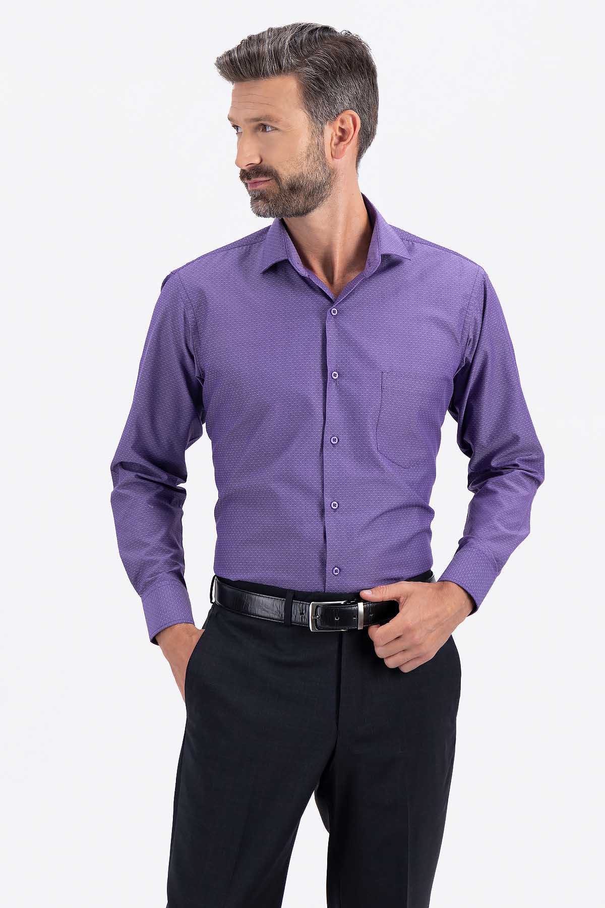 CAMISA VESTIR LILA CONTEMPORARY FIT SONNETI UO