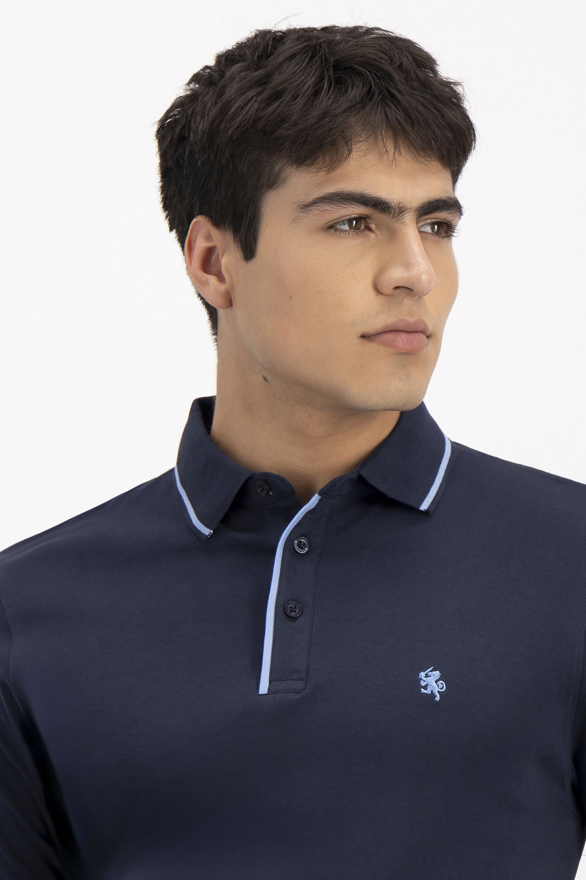 PLAYERA TIPO POLO PREMIUM COTTON CONTEMPORARY FIT LAMBERTI image number 2