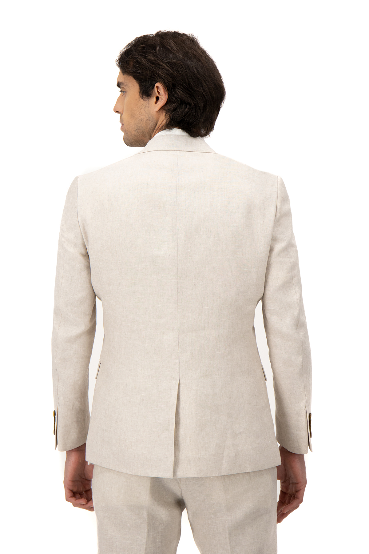 SACO LINO BEIGE SLIM FIT LMENTAL image number 3