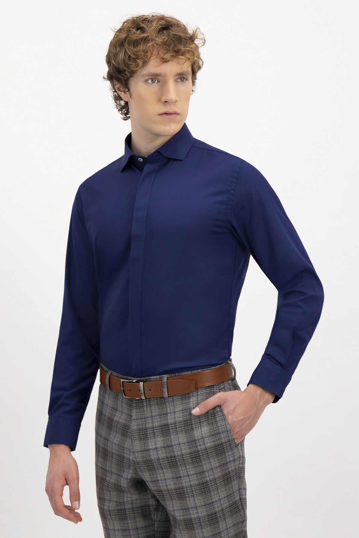 CAMISA FORMAL BAMBOO FIBER SKINNY FIT LMENTAL image number 0