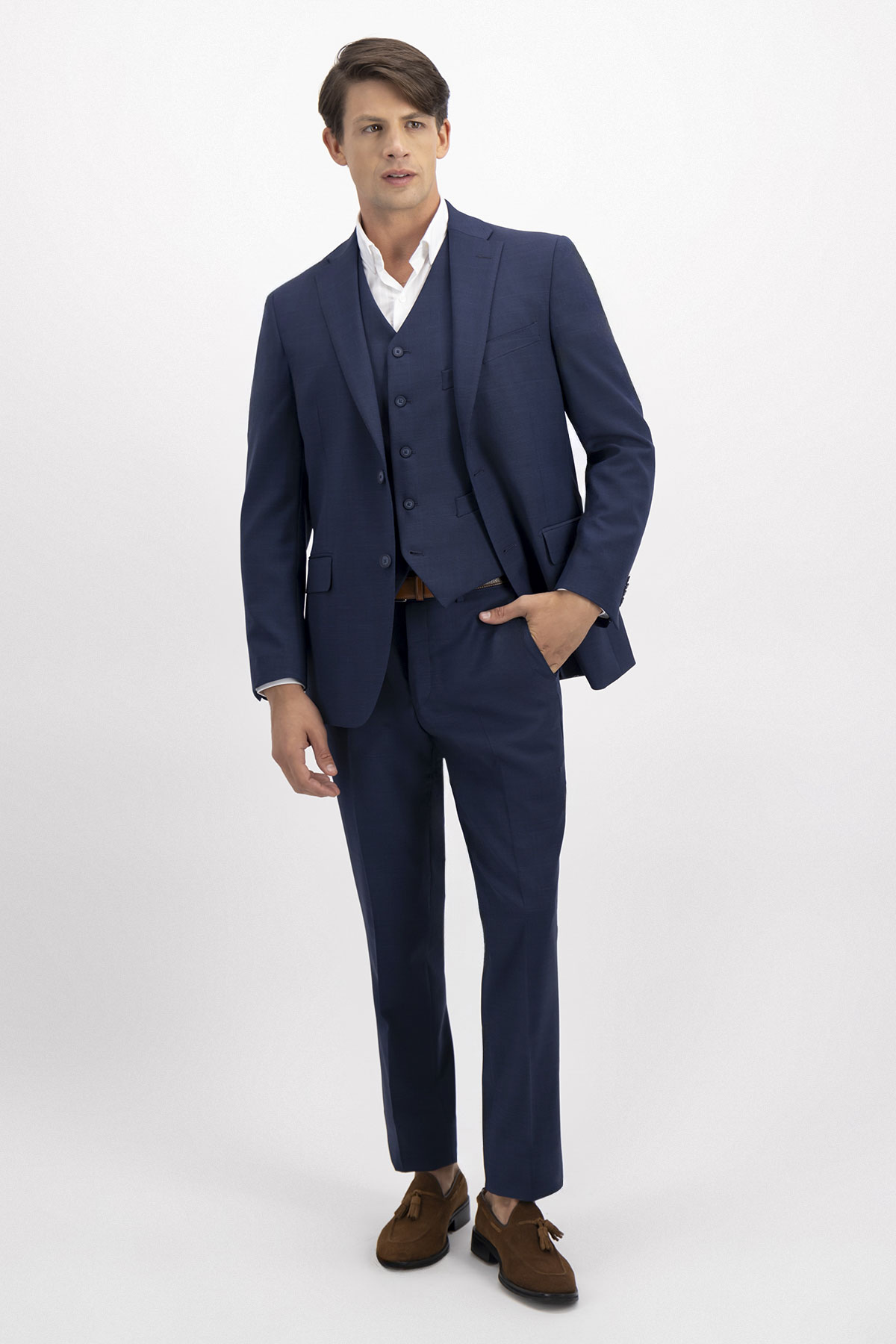 TRAJE TRÍO FRESCO DI LANA CONTEMPORARY FIT LAMBERTI