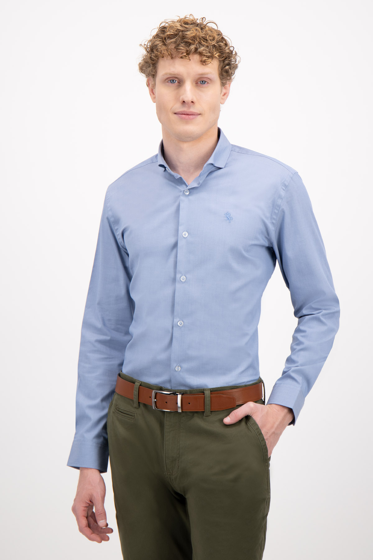 CAMISA CASUAL TENCEL EASY DRY SLIM FIT LAMBERTI