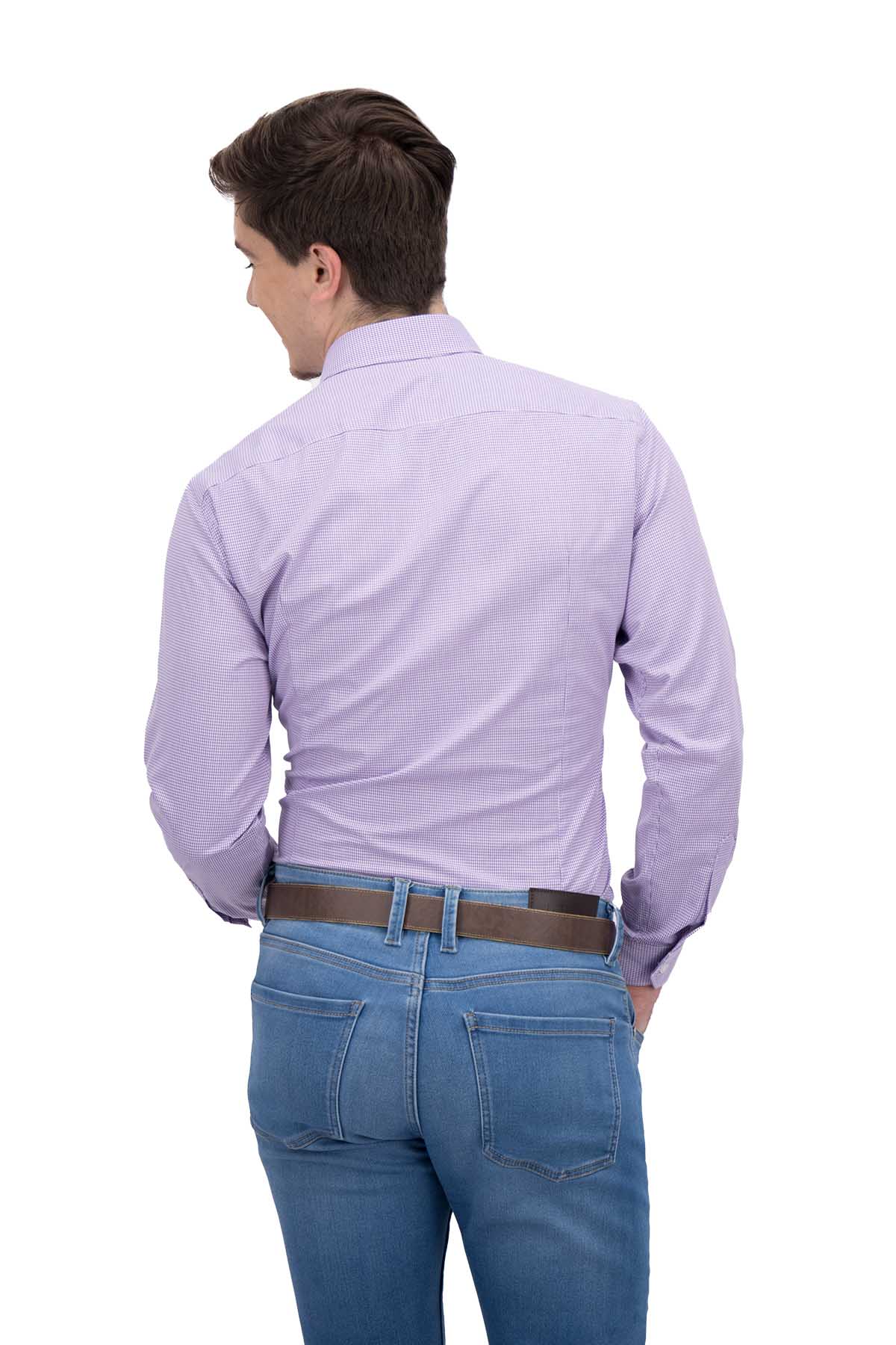 CAMISA VESTIR LILA SLIM FIT LMENTAL image number 3