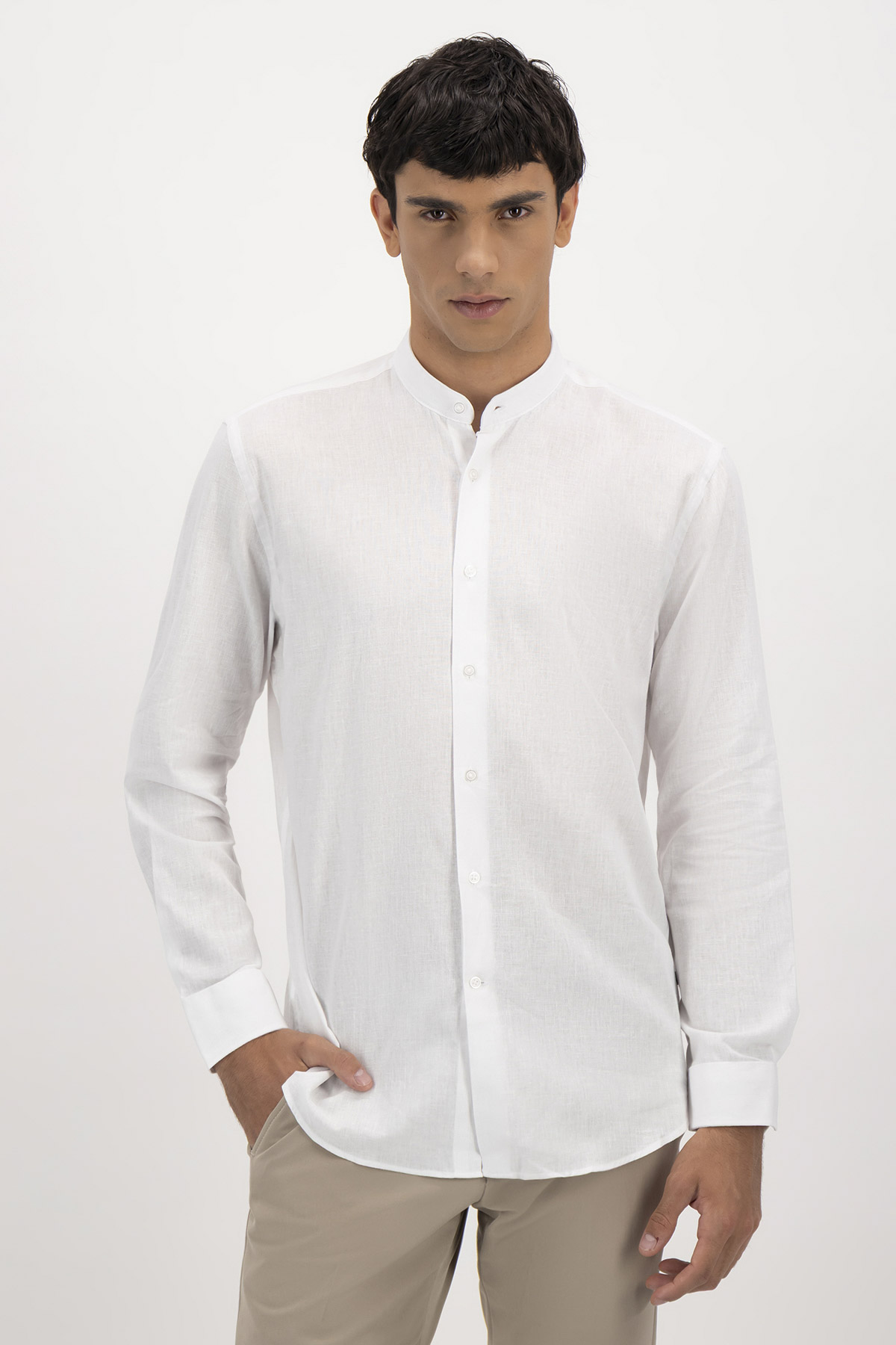 Camisa Casual Linen Slim Fit Lmental