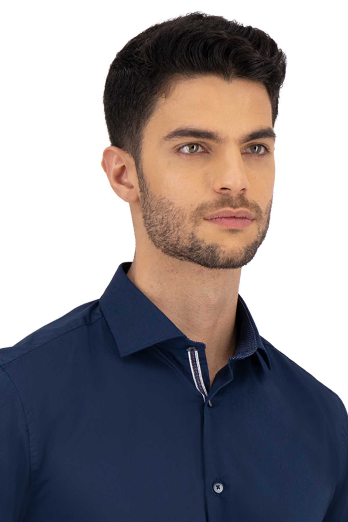 CAMISA CASUAL AZUL MARINO SLIM FIT LMENTAL image number 1