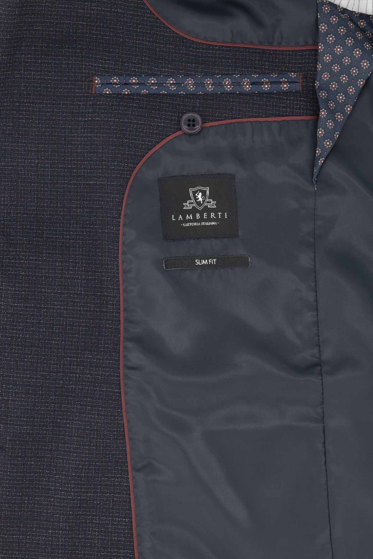 SACO CASUAL FRESCO DI LANA SLIM FIT LAMBERTI image number 4