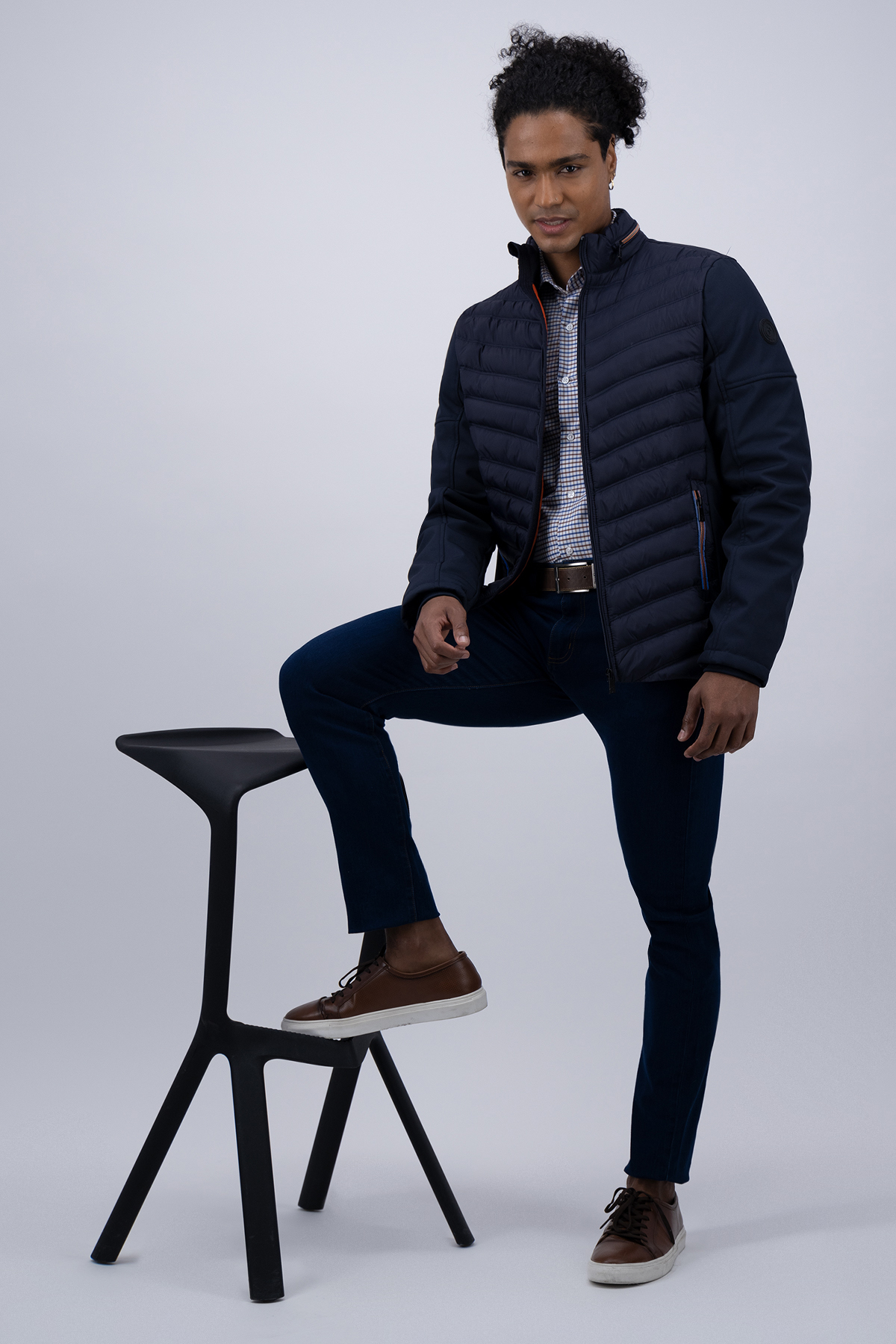 CHAMARRA AZUL MARINO SLIM FIT LMENTAL image number 0