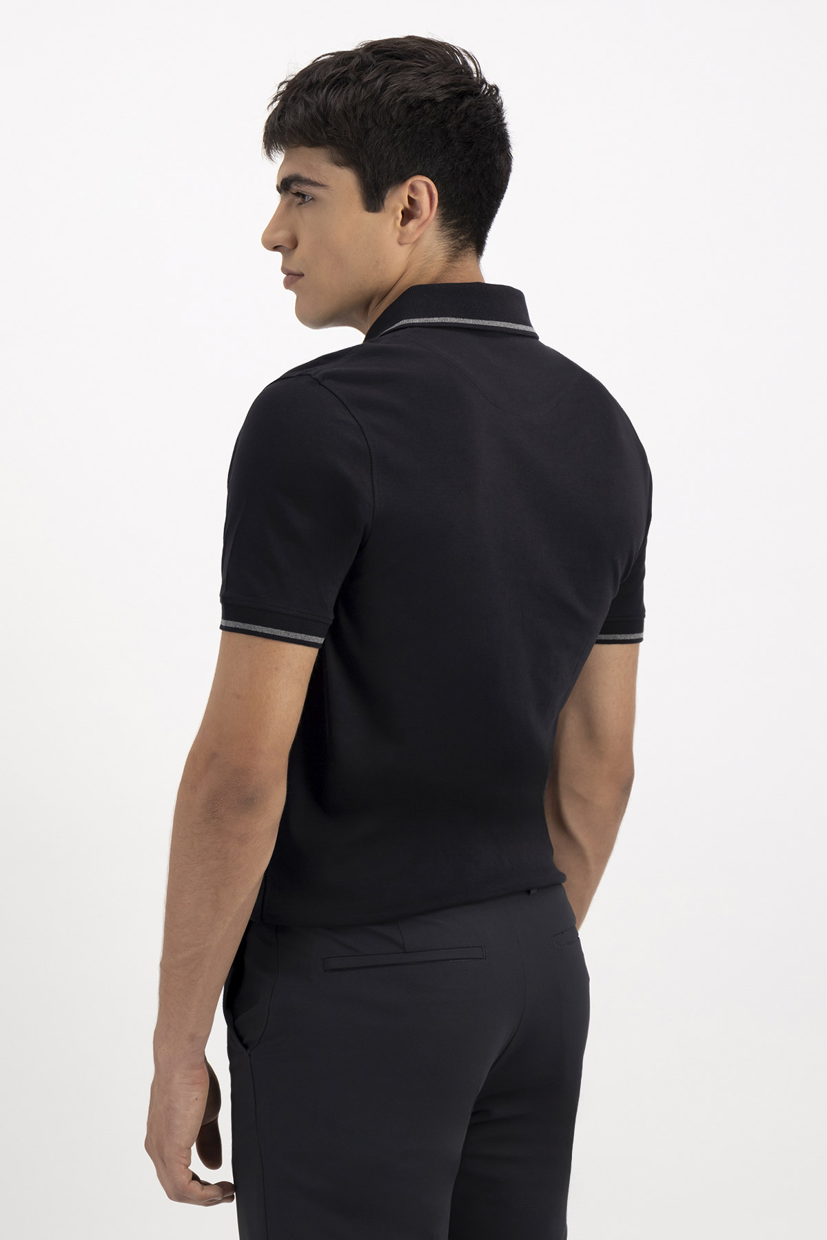 PLAYERA TIPO POLO PREMIUM COTTON CONTEMPORARY FIT LAMBERTI image number 1