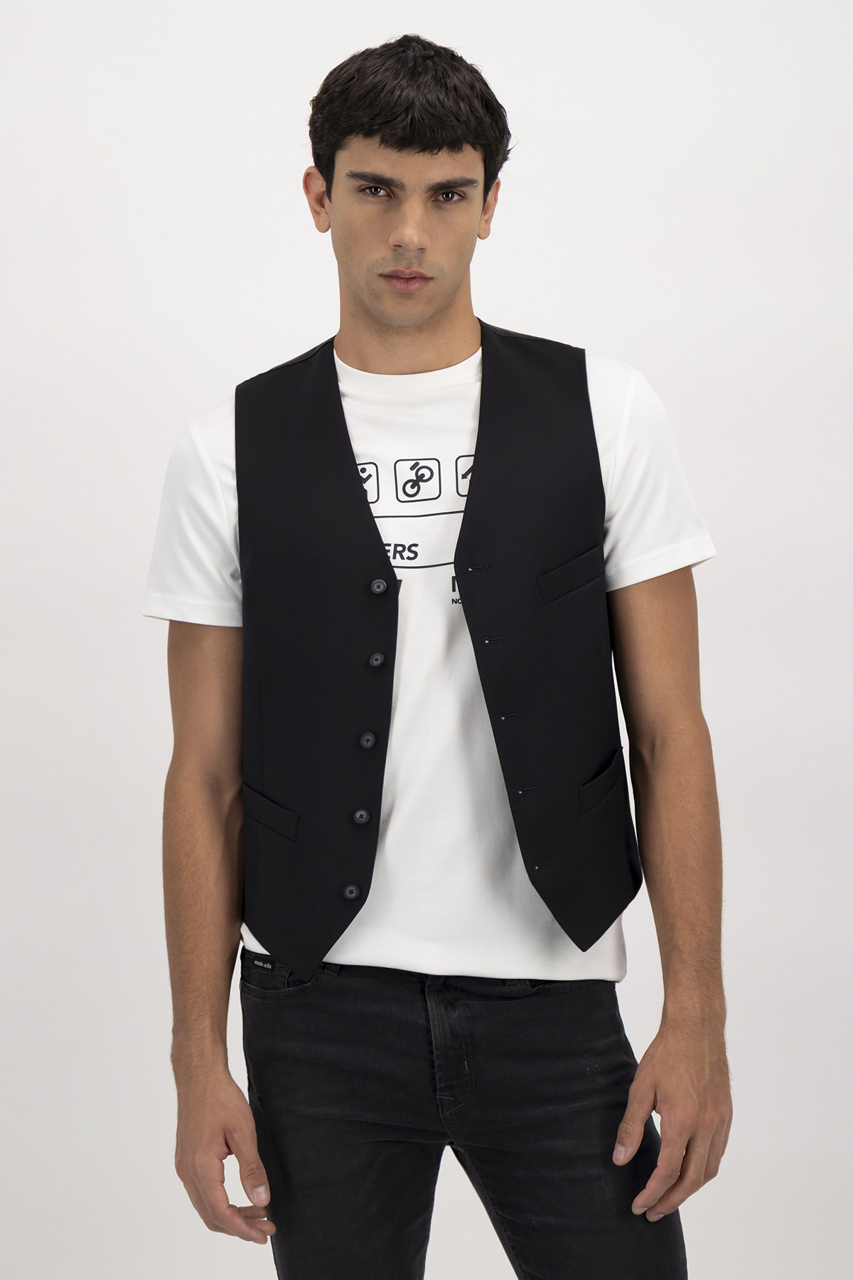 Chaleco Formal Fresco Di Lana Slim Fit Lamberti