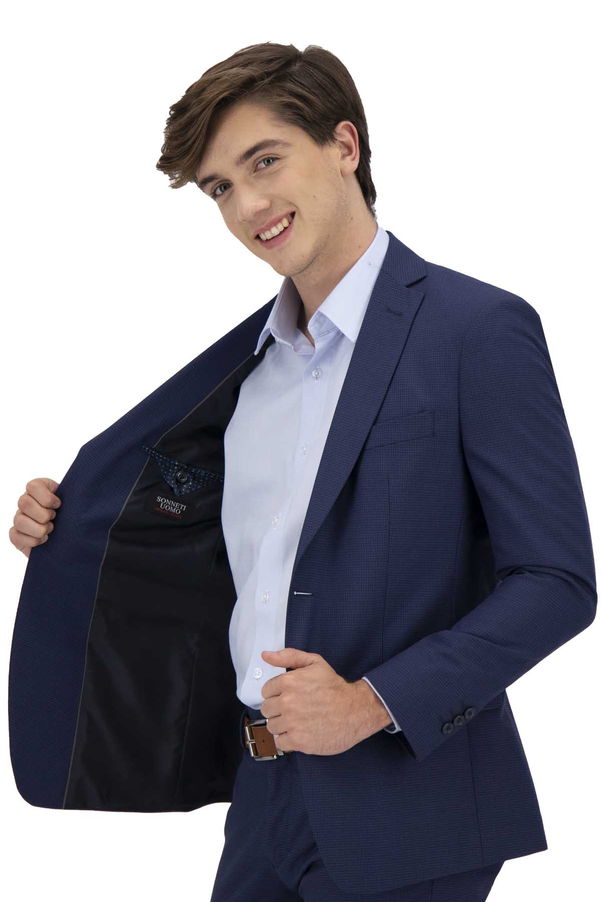 TRAJE AZUL SLIM FIT SONNETI UO image number 3