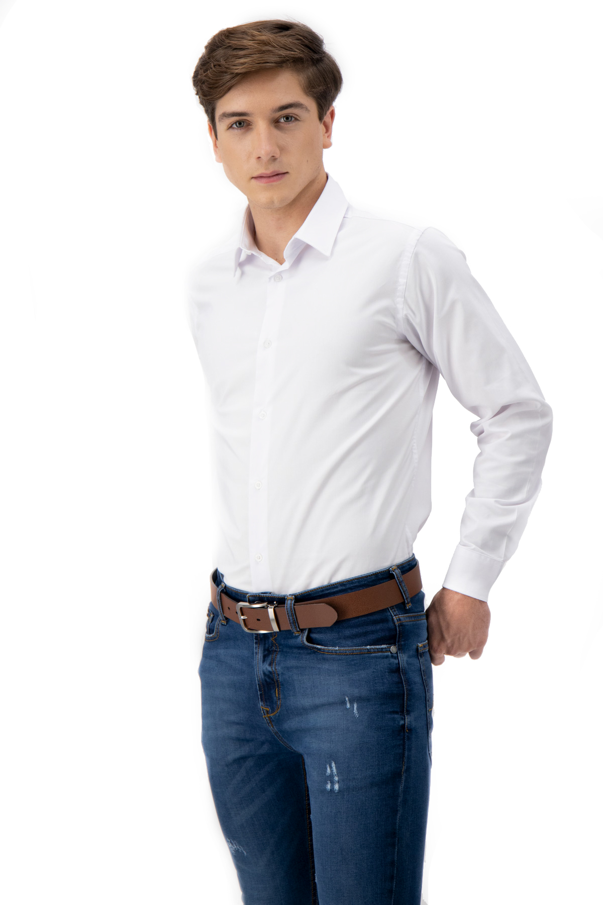CAMISA VESTIR BLANCO SLIM FIT LMENTAL image number 1