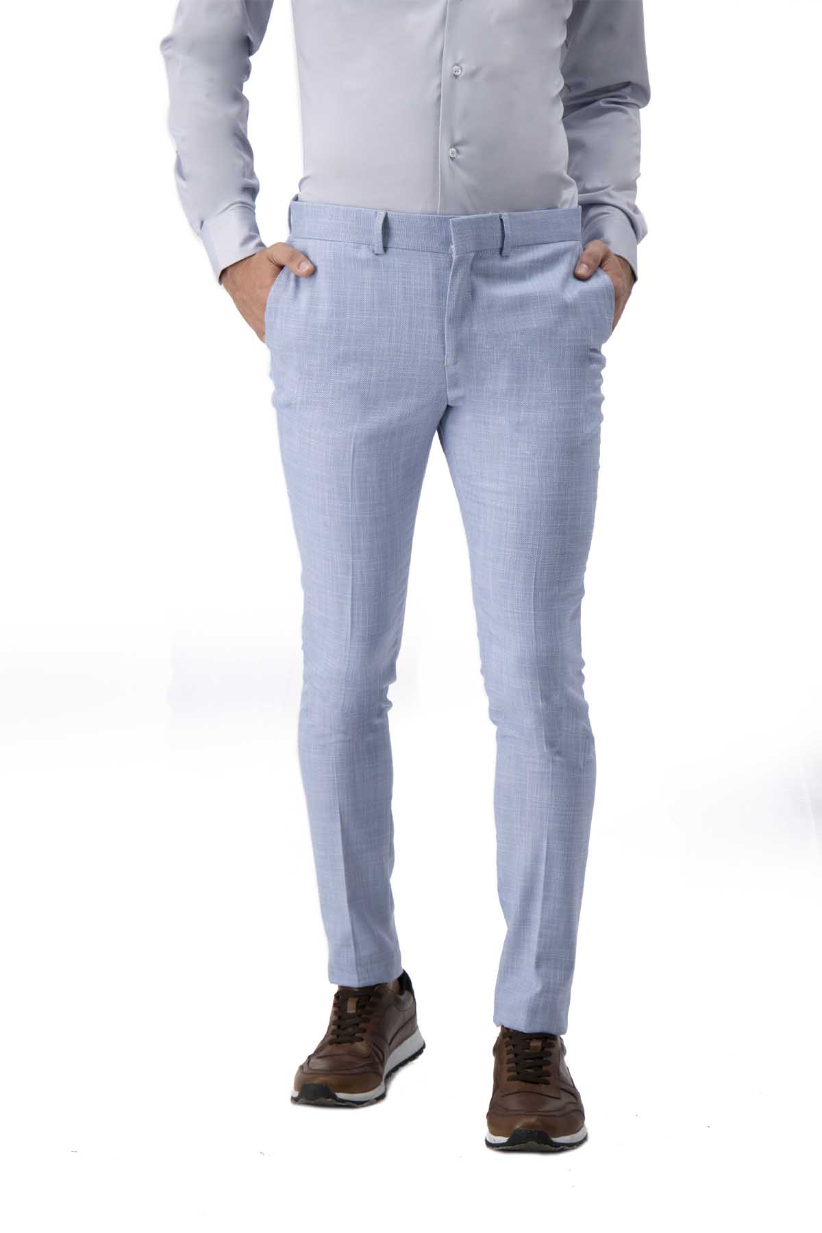 PANTALON VESTIR AZUL SLIM FIT LMENATAL image number 0