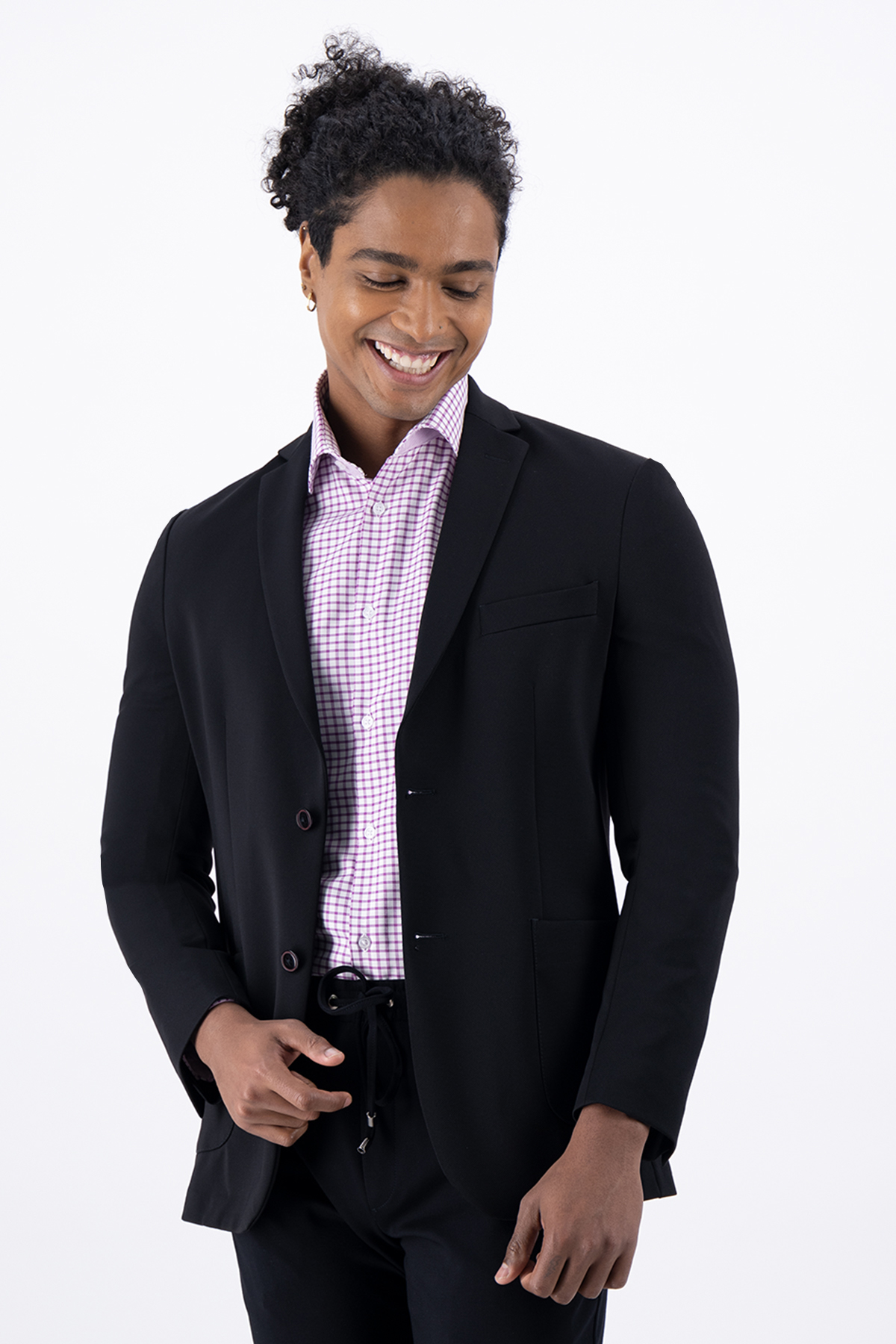 SACO SEPARATE NEGRO SLIM FIT LMENTAL image number 2