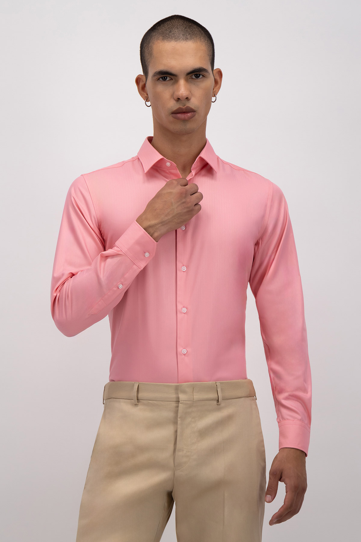 CAMISA VESTIR BAMBOO FIBER SKINNY FIT LMENTAL image number 1