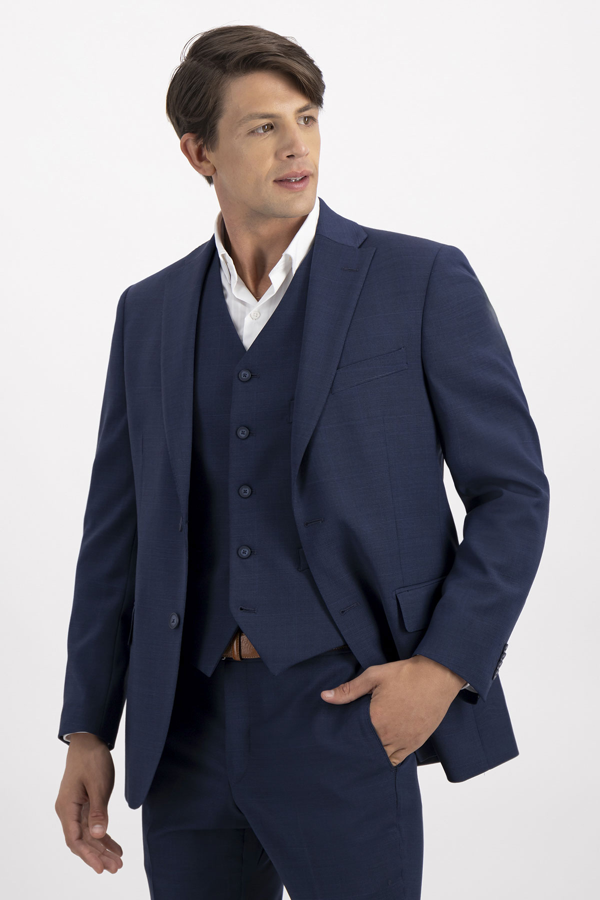 TRAJE TRÍO FRESCO DI LANA CONTEMPORARY FIT LAMBERTI