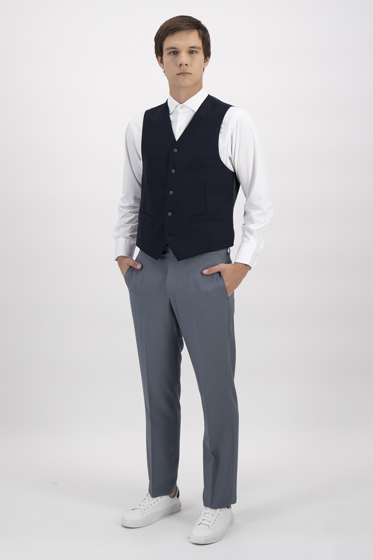 Chaleco Formal Fresco Di Lana Contemporary Fit image number 3
