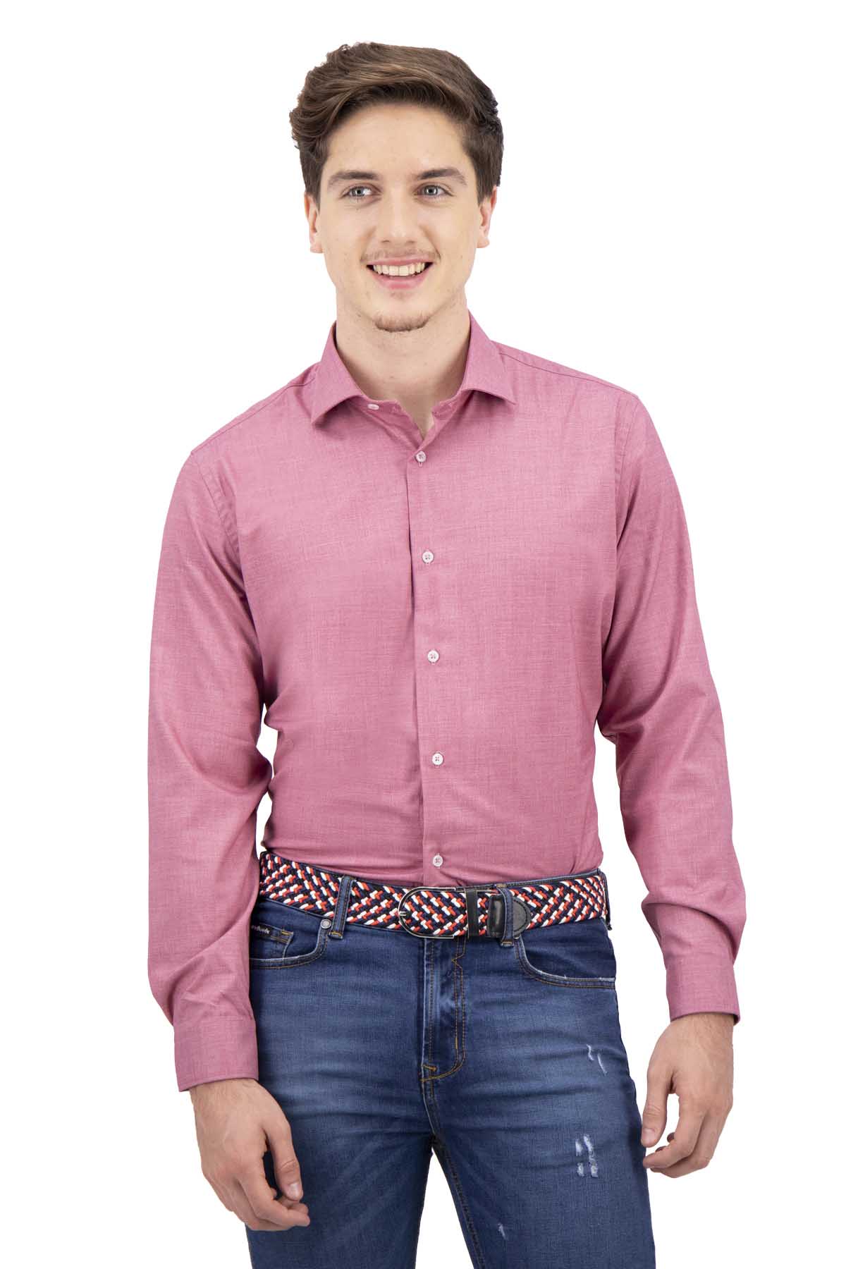 CAMISA VESTIR ROJO SLIM FIT LMENTAL image number 1