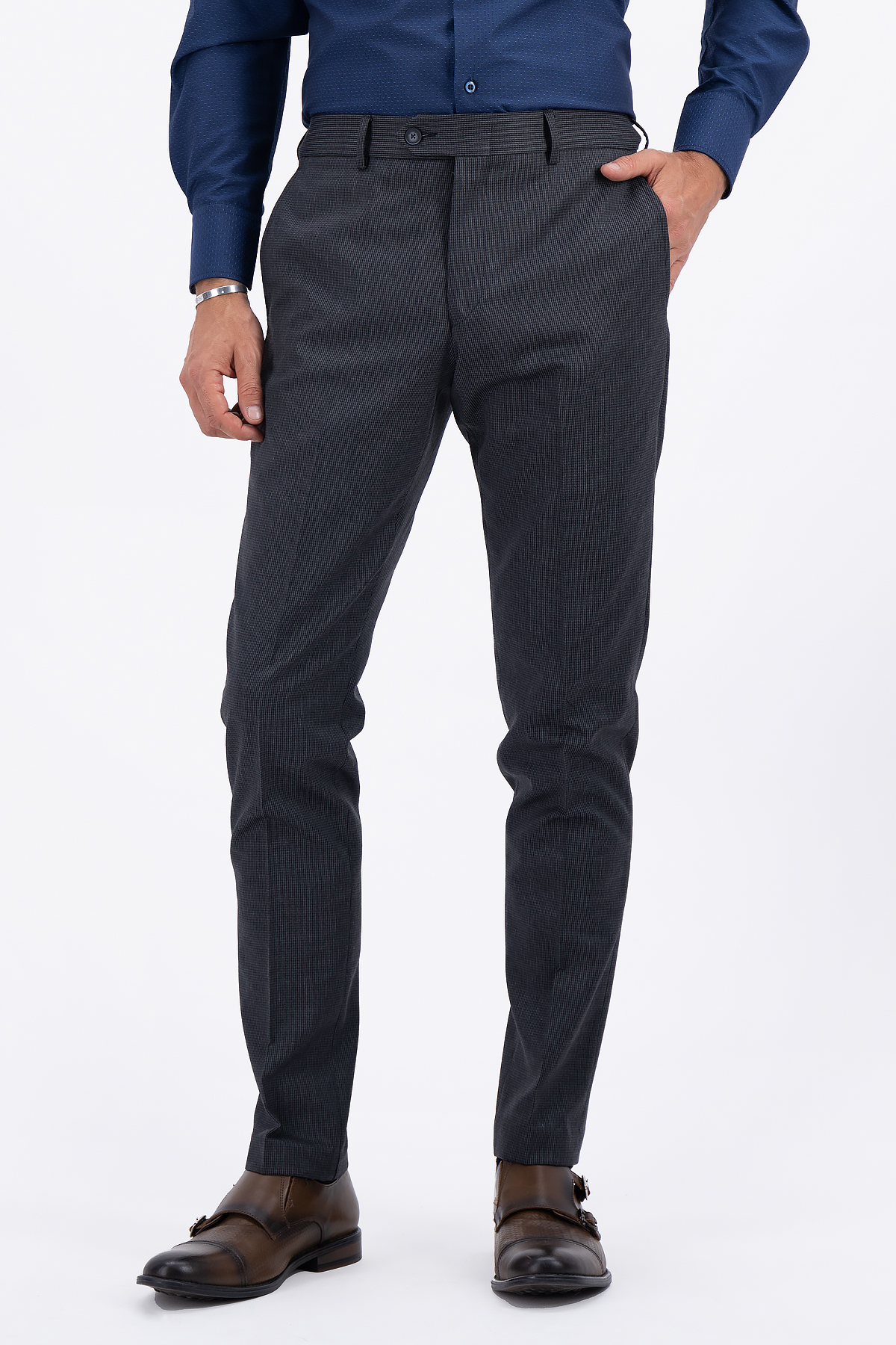 TRAJE GRIS OXFORD SLIM FIT LAMBERTI image number 2