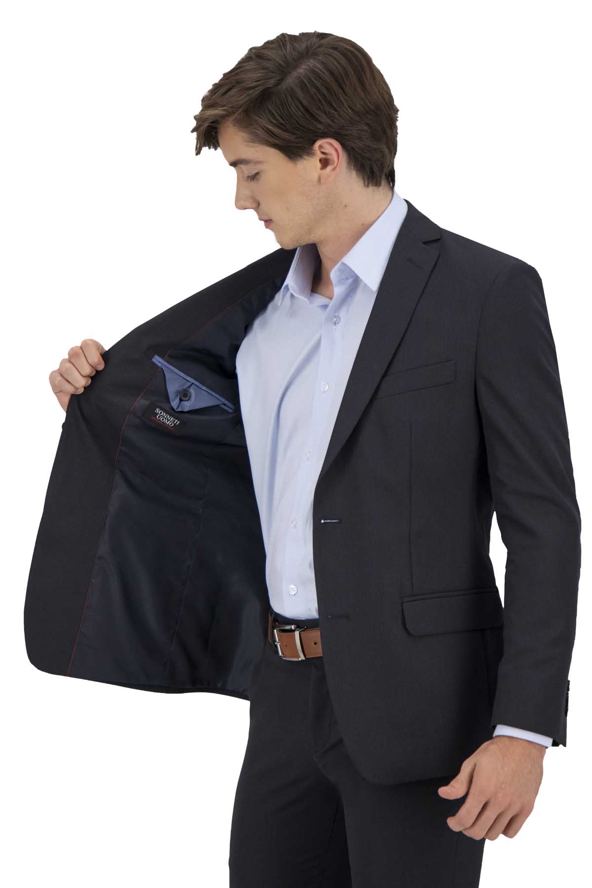 TRAJE AZUL MARINO SLIM FIT SONNETI UO image number 2