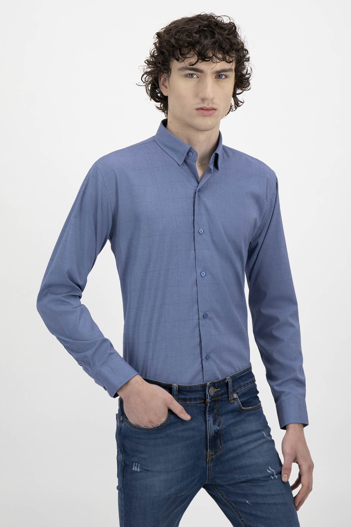 Camisa Formal Milk Touch Slim Fit Lmental