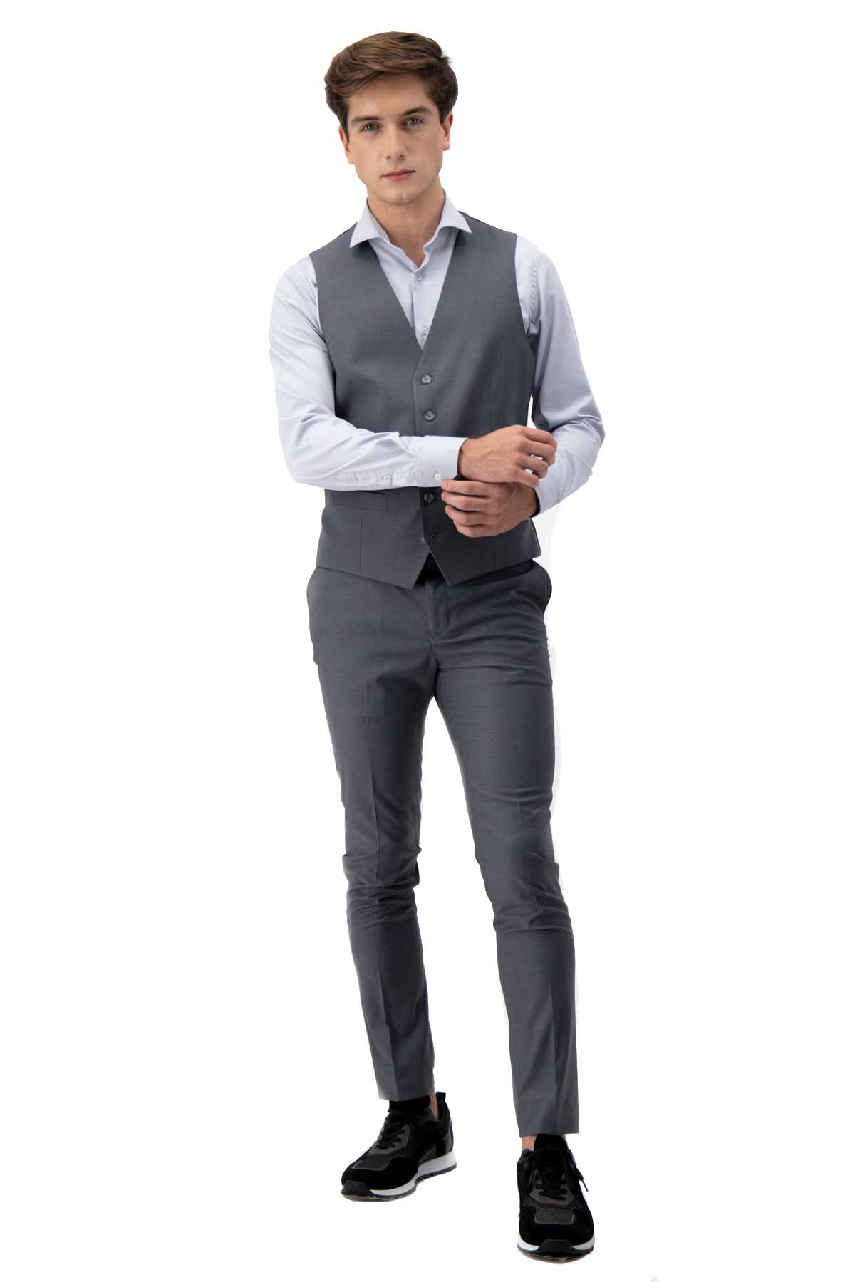 CHALECO GRIS SLIM FIT LMENTAL image number 2