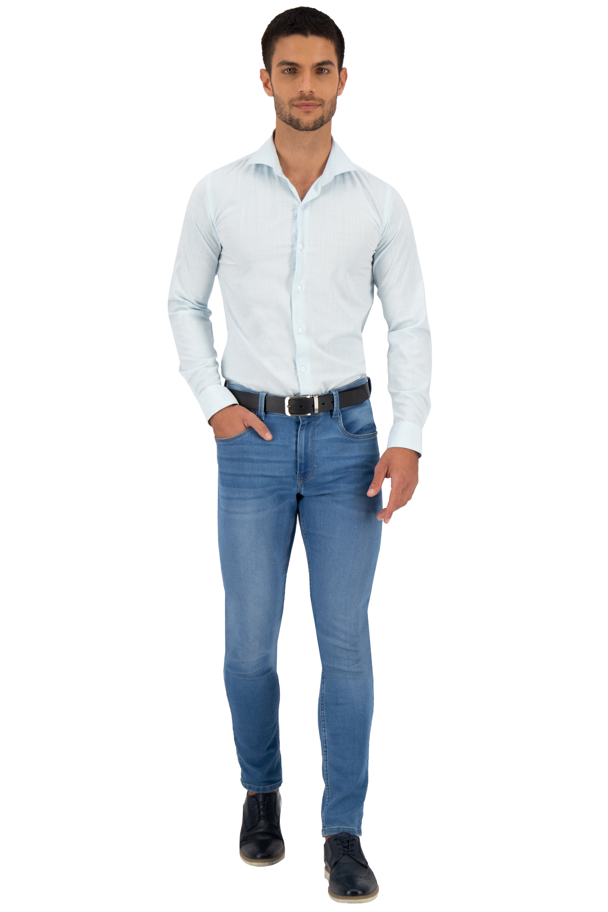 CAMISA VESTIR BAMBOO FIBER SKINNY FIT LMENTAL image number 4
